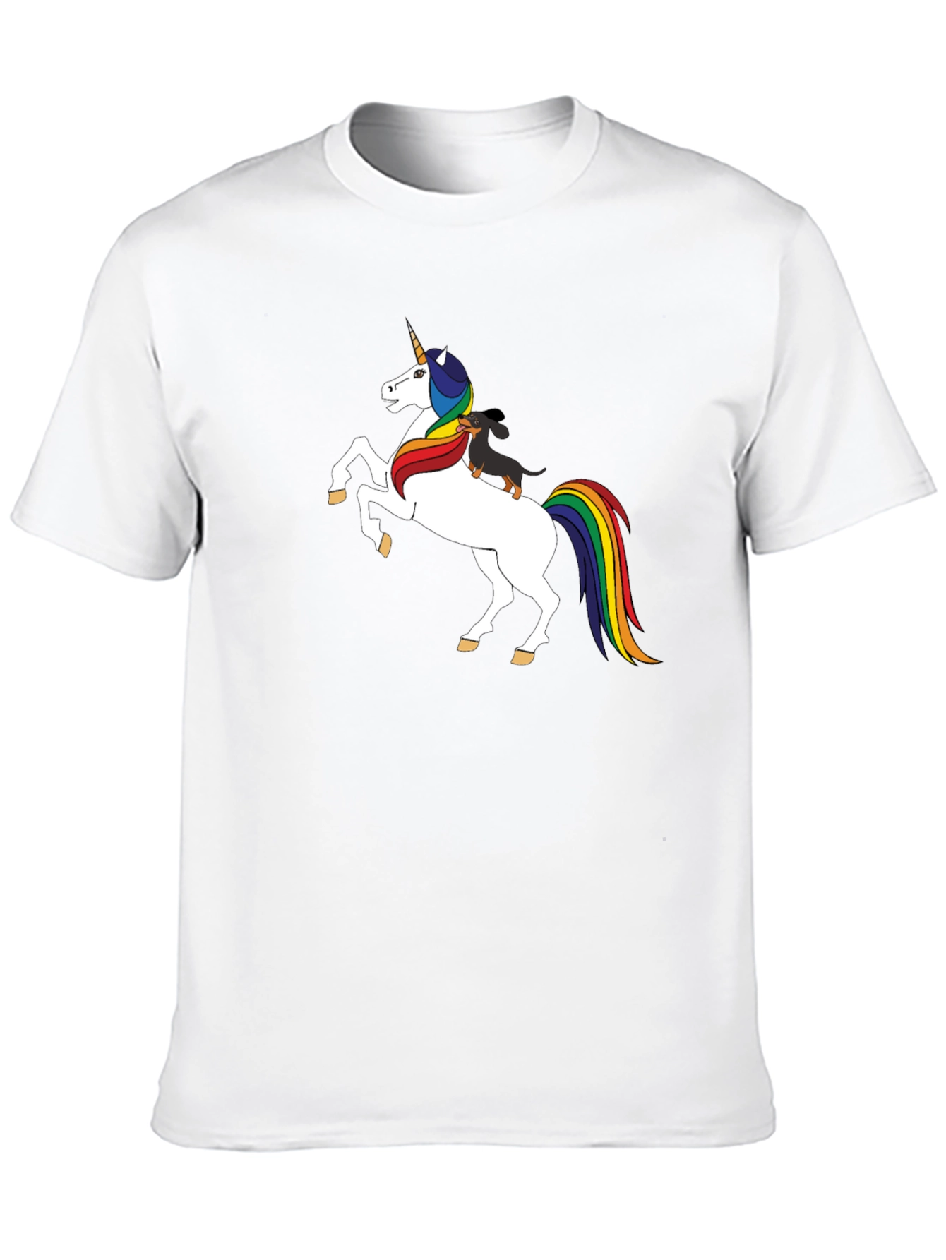Unicorn and Dachshund Graphic Tee