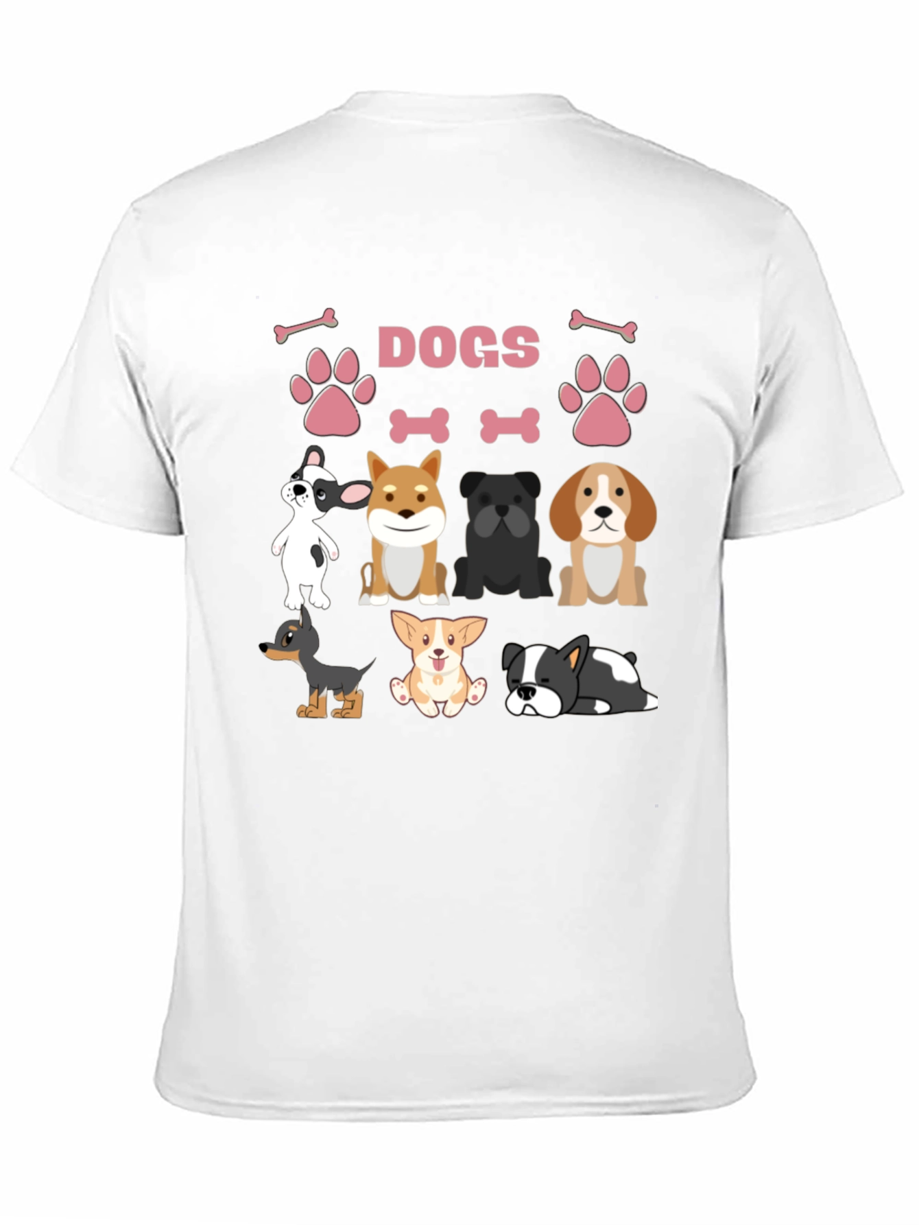 Cute Dogs Graphic Print T-Shirt