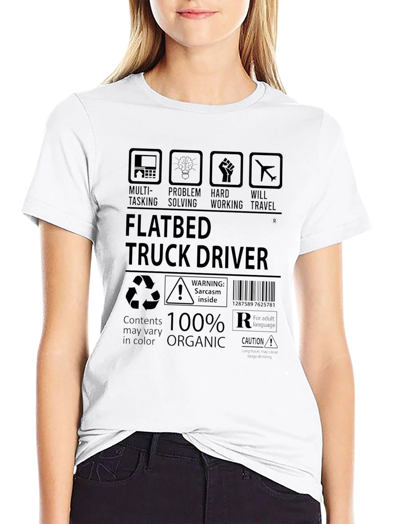 Flatbed Truck Driver T-Shirt - 100% Organic