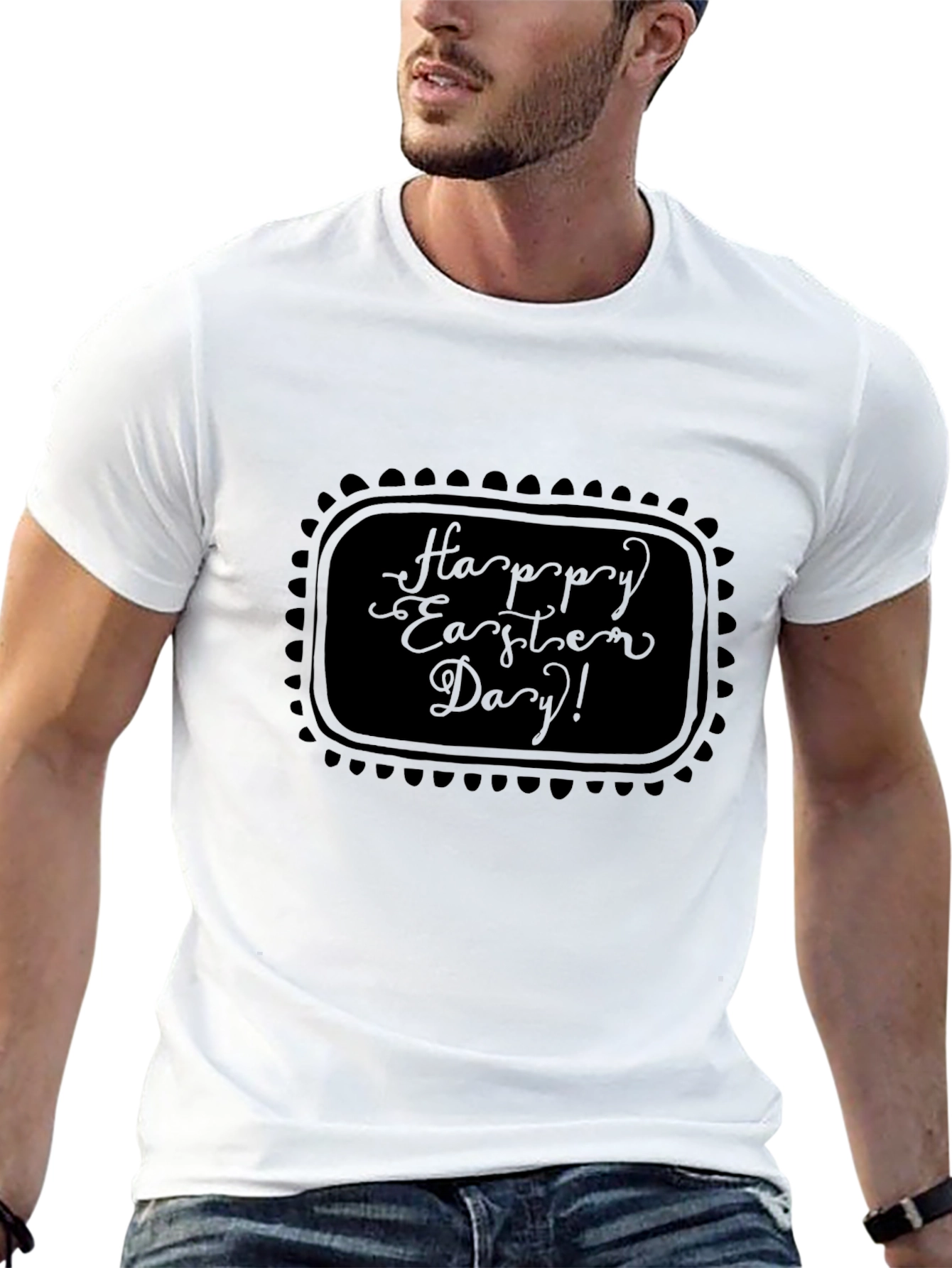 Happy Easter Day Black T-Shirt