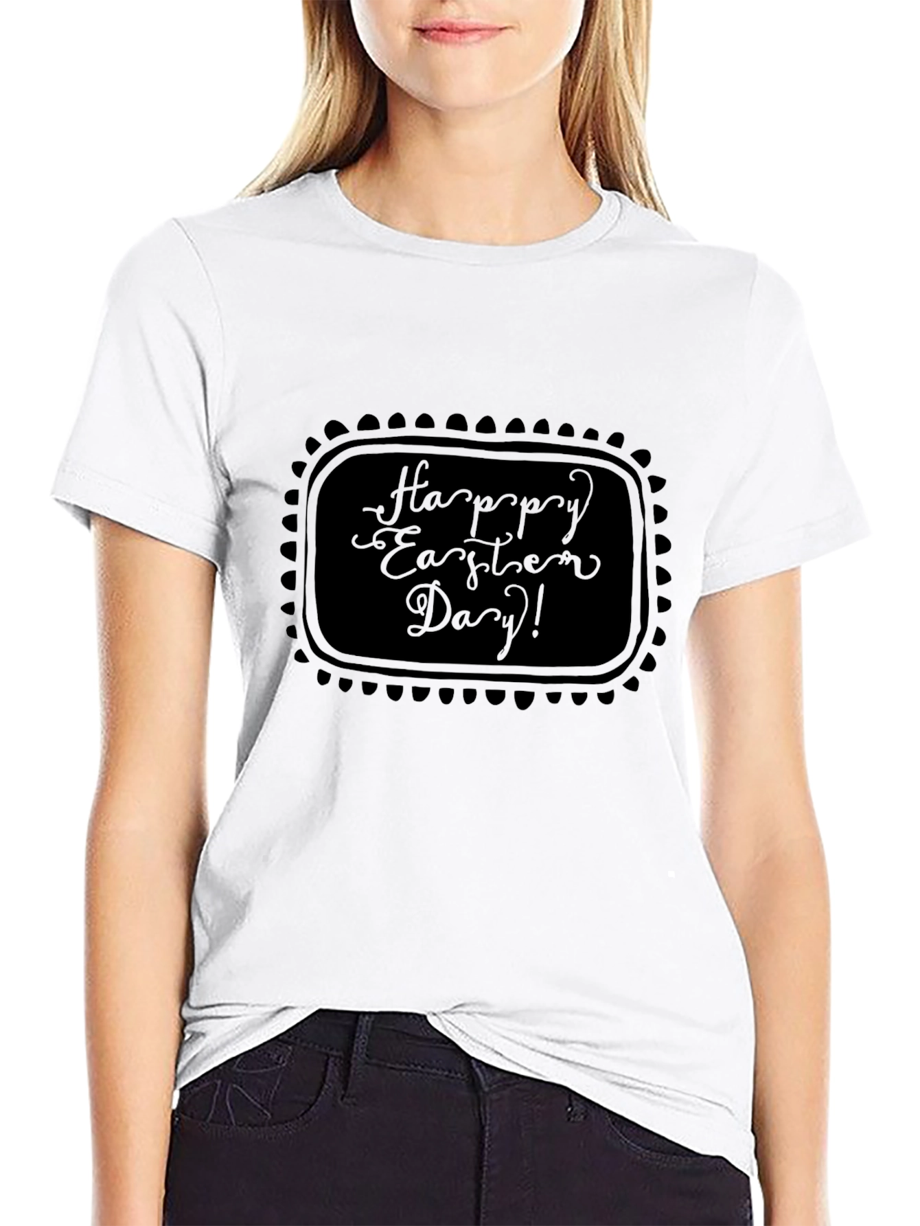 Happy Easter Day Black T-Shirt