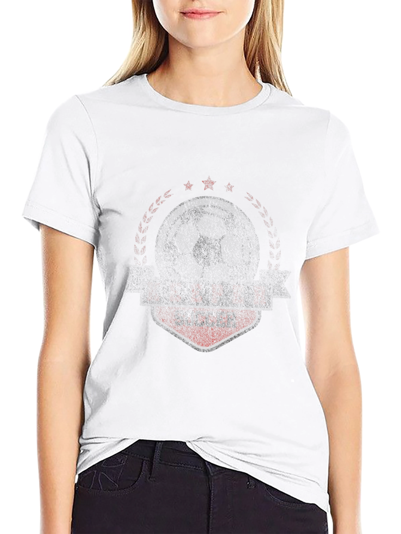 Distressed Soccer Graphic T-Shirt