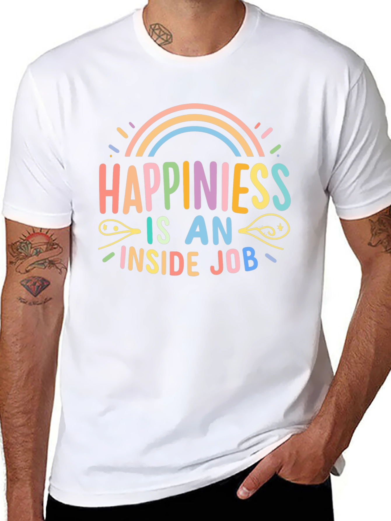 Happiness Inside Job Graphic Tee