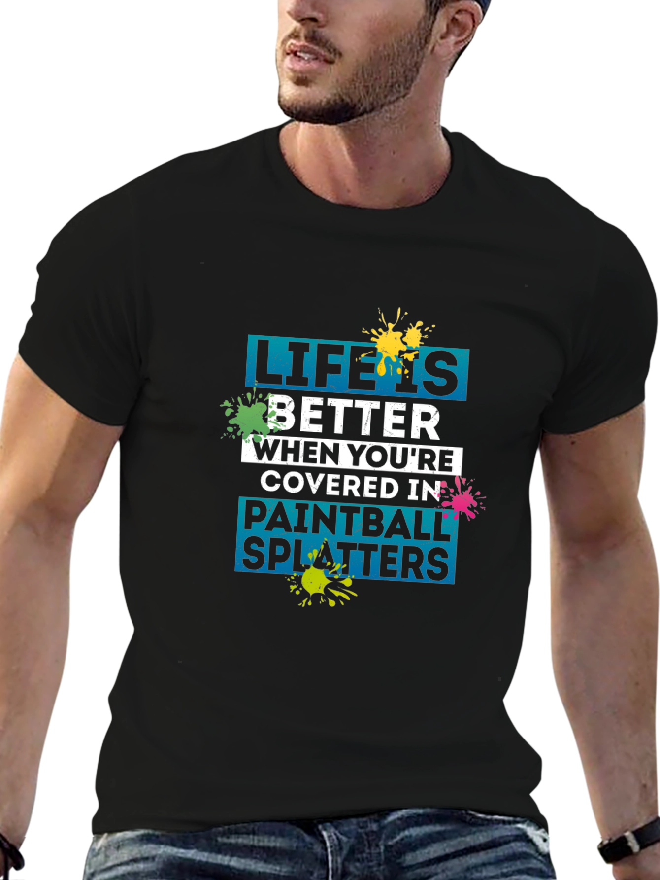 Life Is Better Paintball Splatters T-Shirt