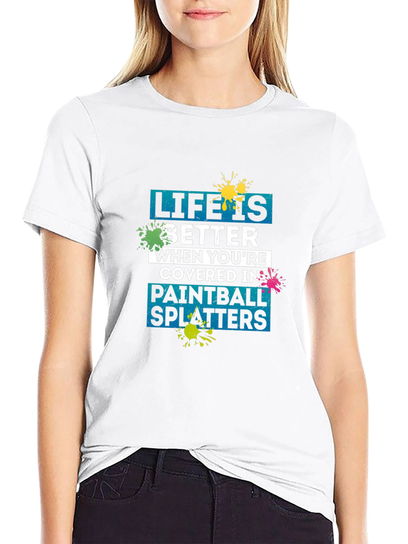 Life Is Better Paintball Splatters T-Shirt