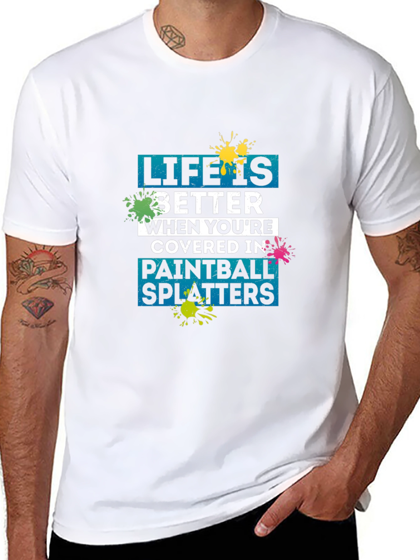Life Is Better Paintball Splatters T-Shirt
