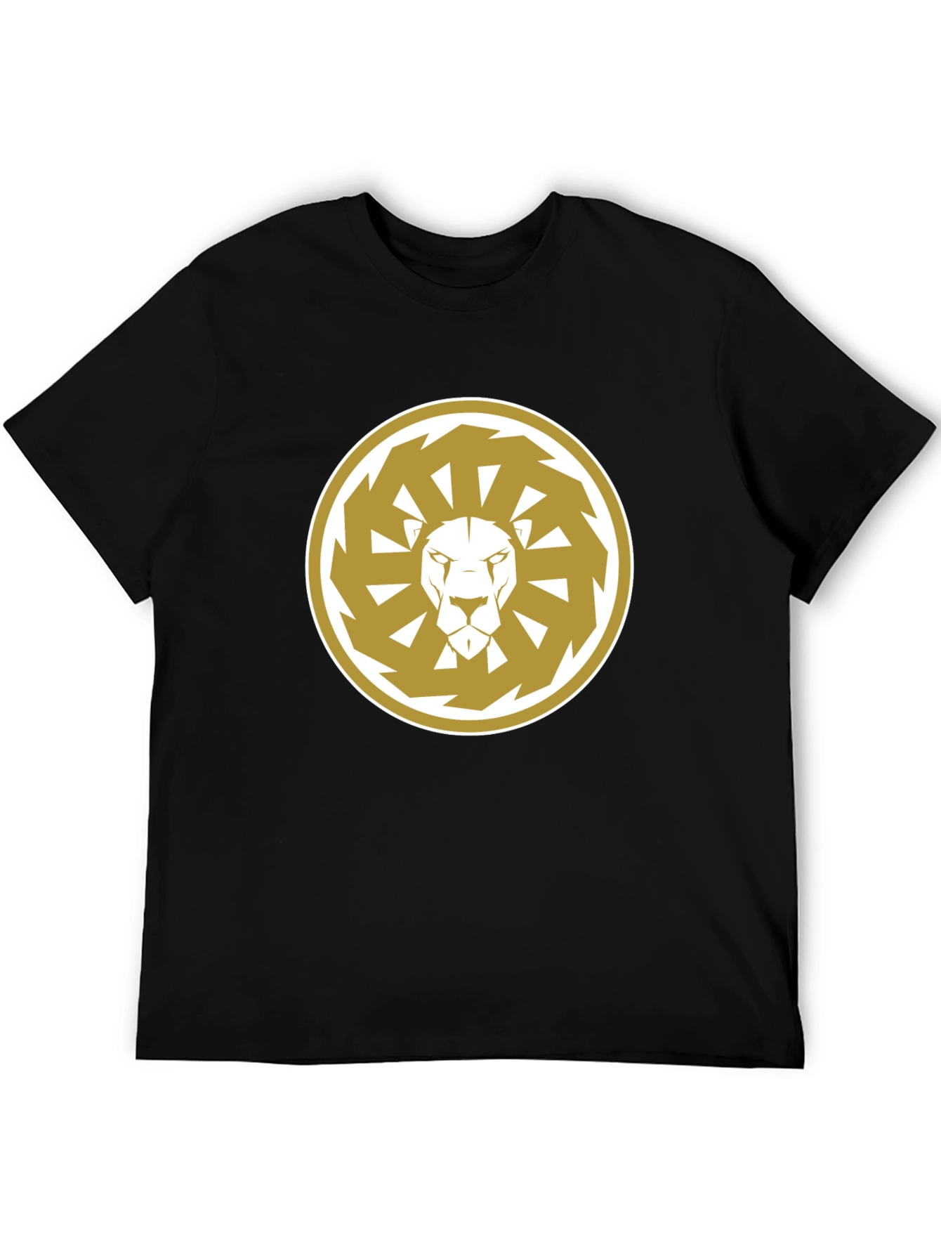 Lion Sun Wheel Black T-Shirt