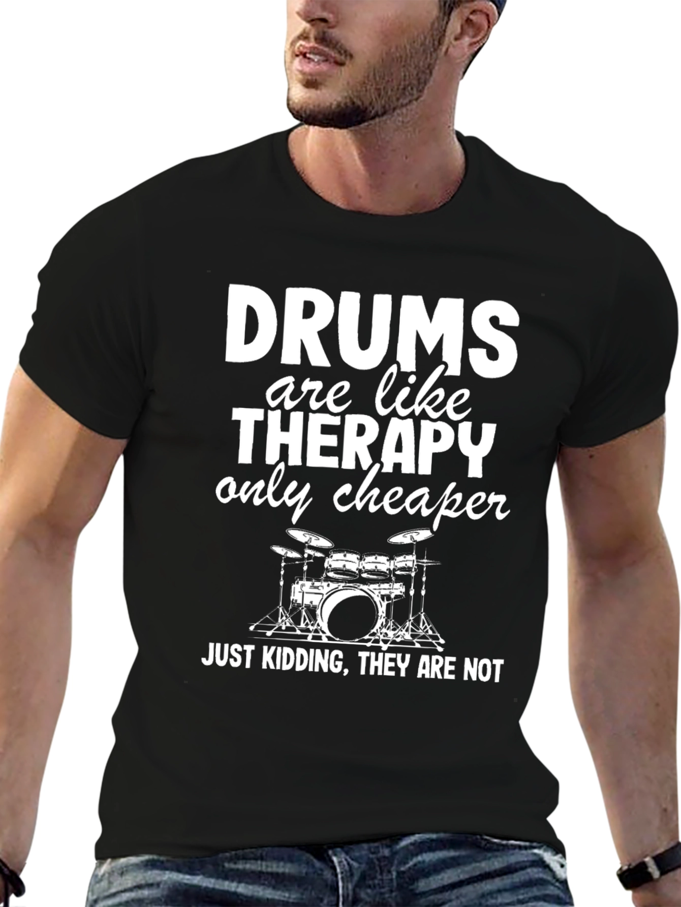 Funny Drummer T-Shirt - Therapy Alternative
