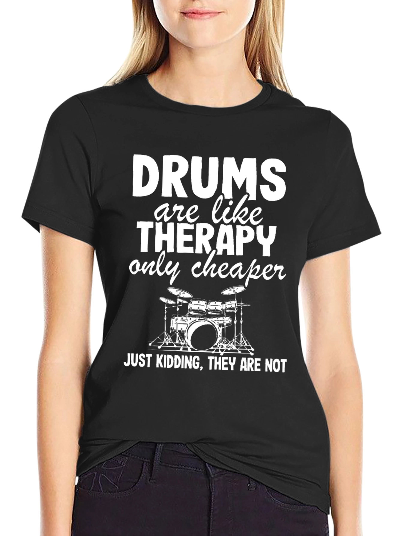 Funny Drummer T-Shirt - Therapy Alternative