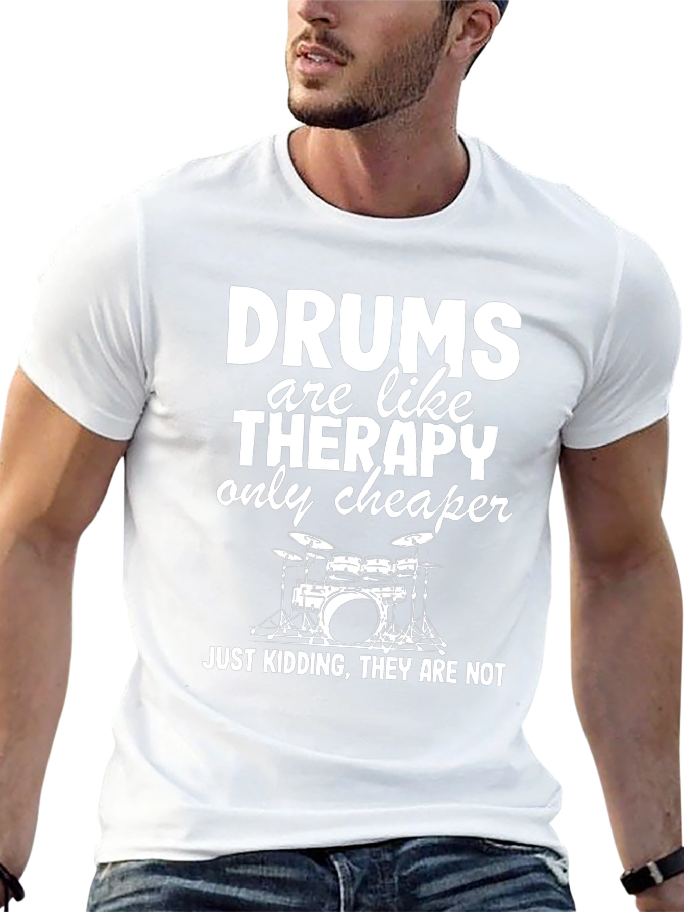 Funny Drummer T-Shirt - Therapy Alternative