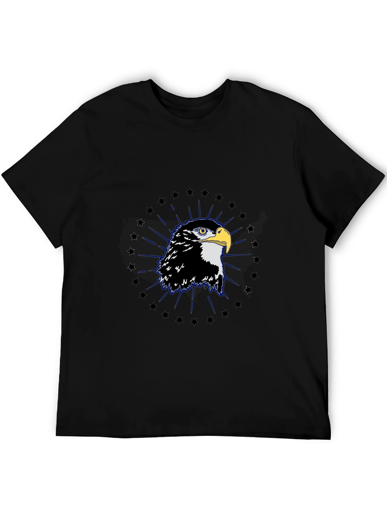 Eagle Graphic Tee - Black Cotton Blend