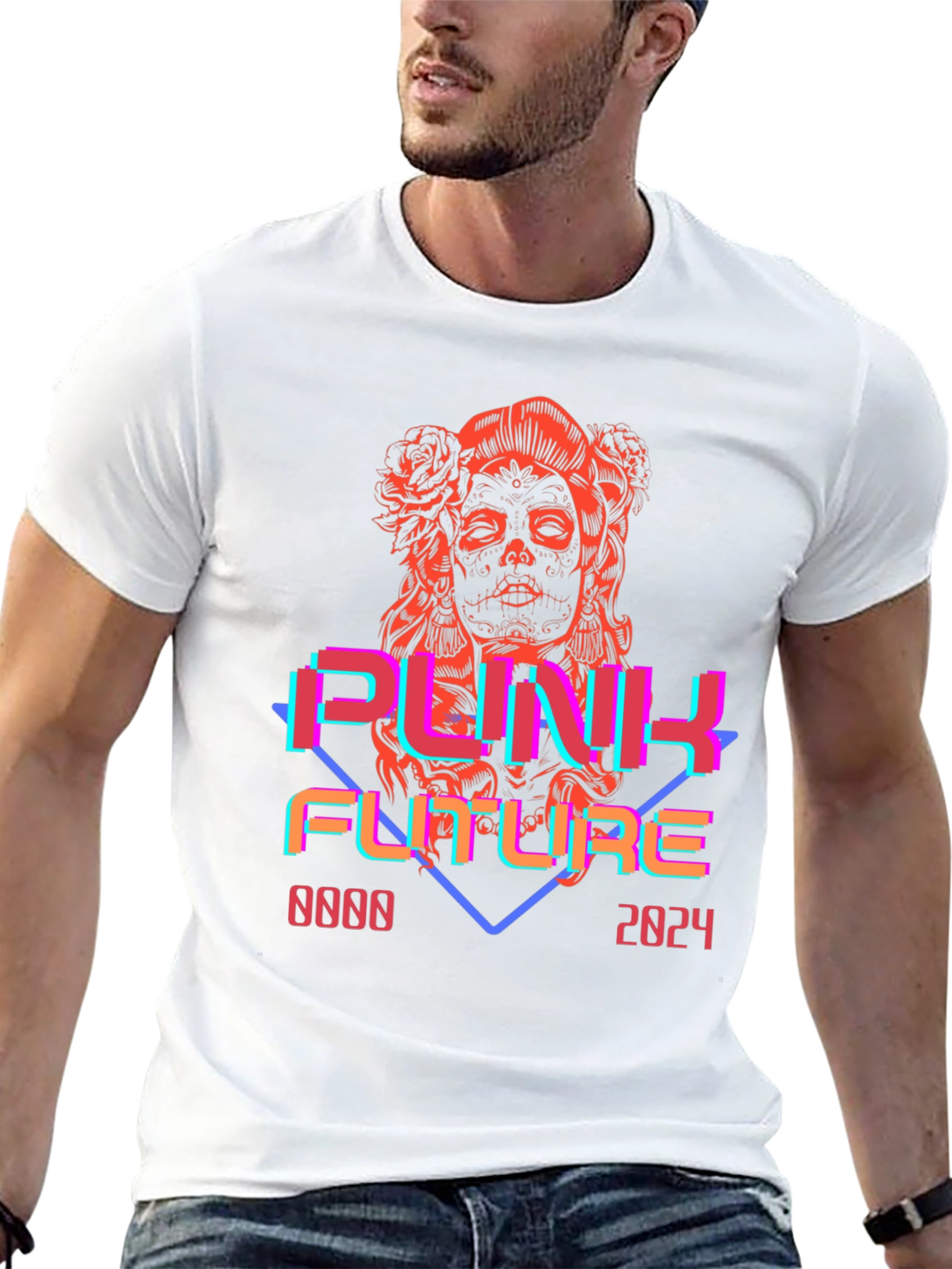 Punk Future Graphic Tee - Retro Cyberpunk Style