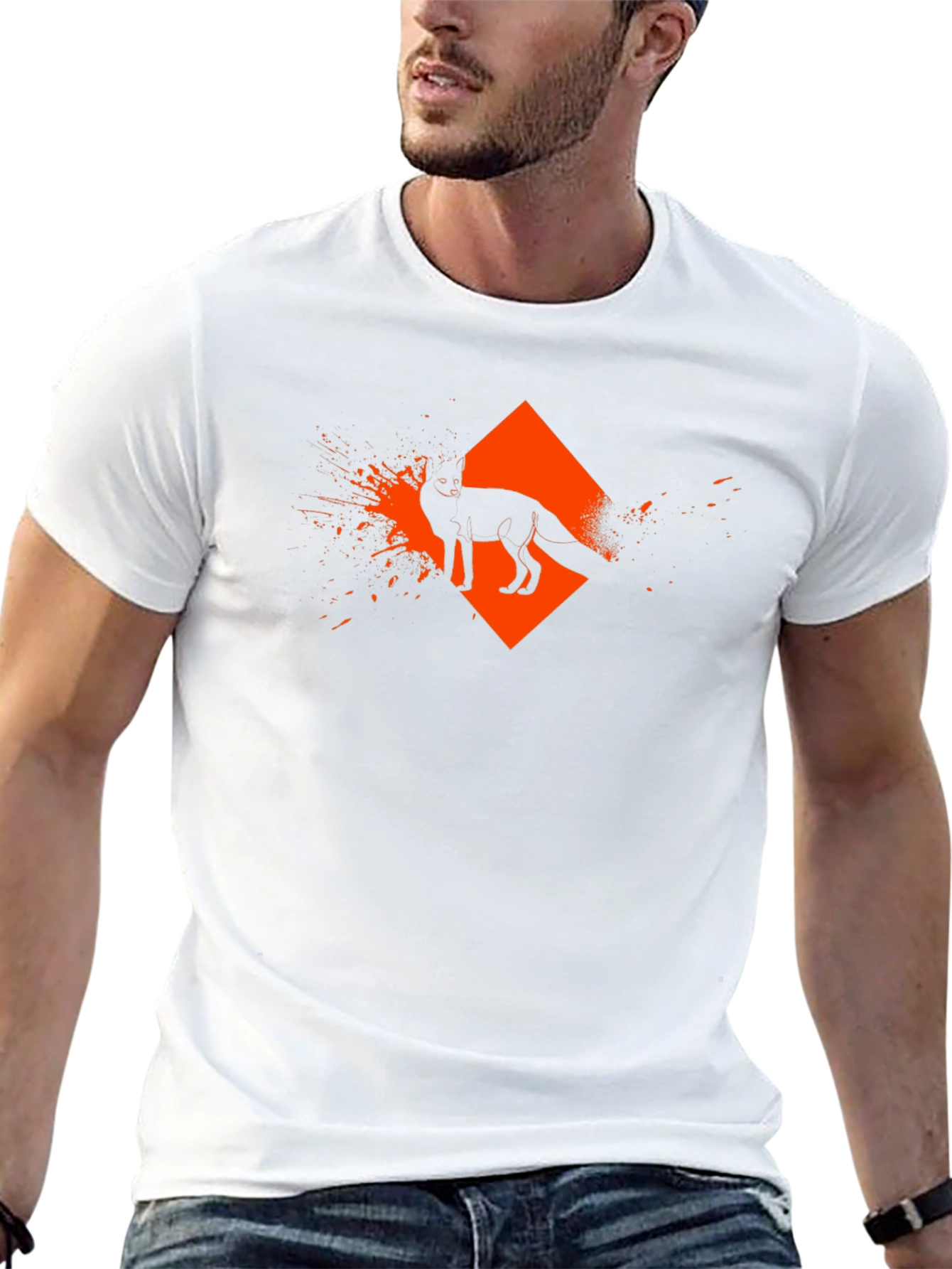 Urban Fox Graphic Tee - Mens Black T-Shirt