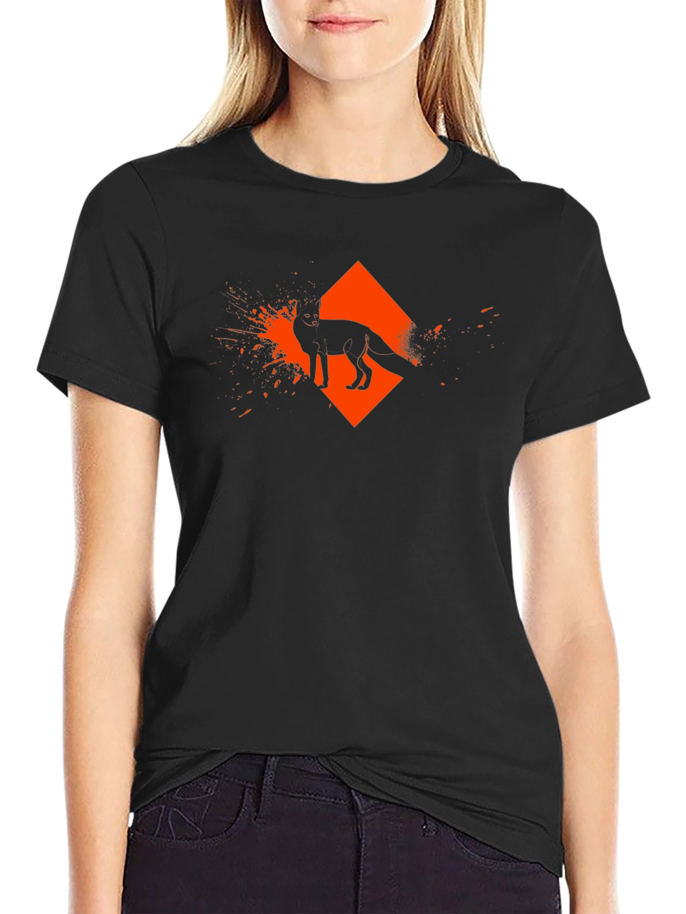Urban Fox Graphic Tee - Mens Black T-Shirt