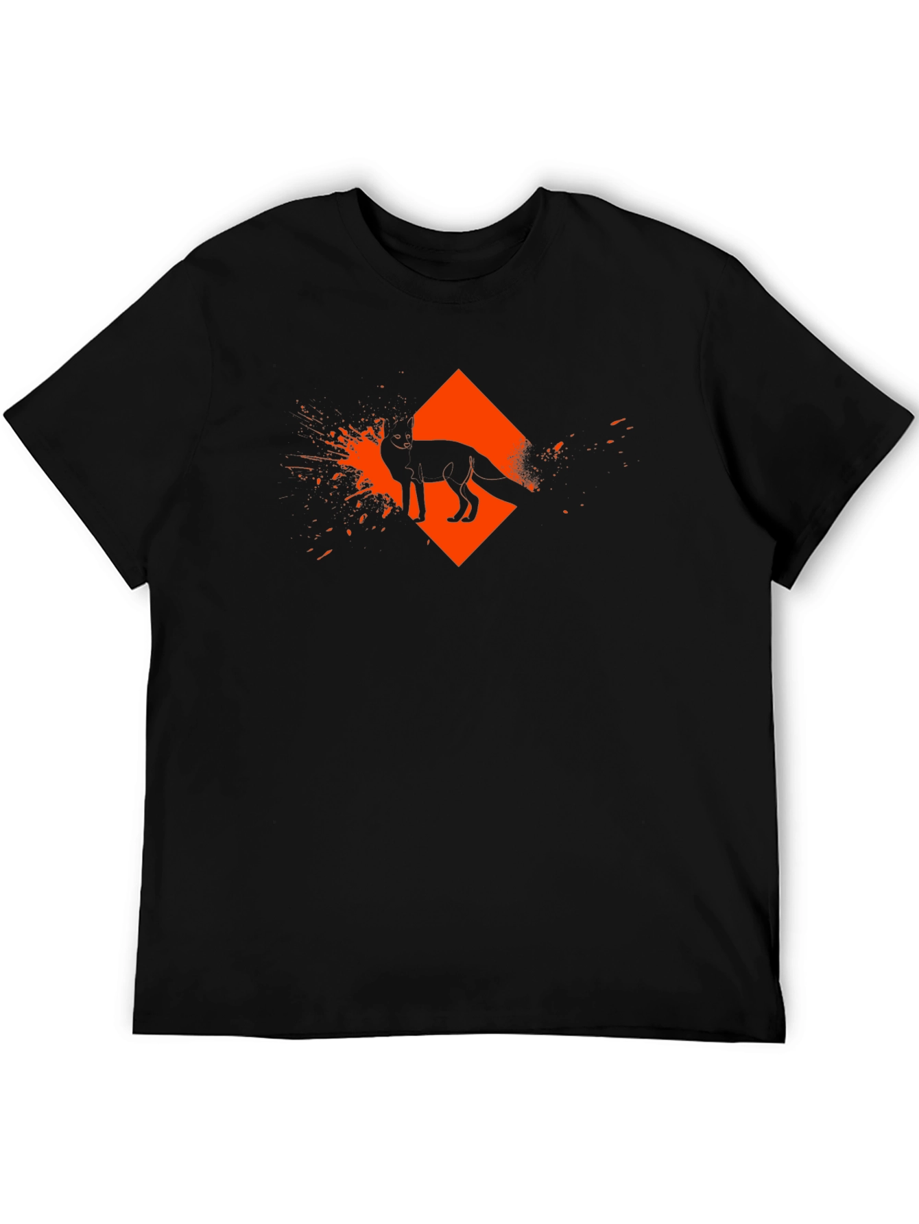 Urban Fox Graphic Tee - Mens Black T-Shirt