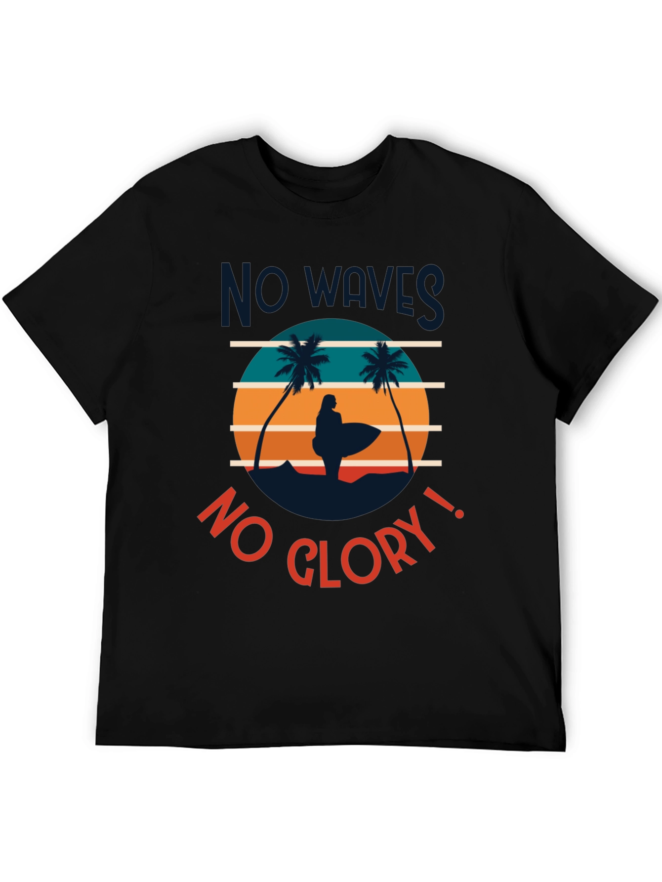 Retro Surf Tee - No Waves No Glory