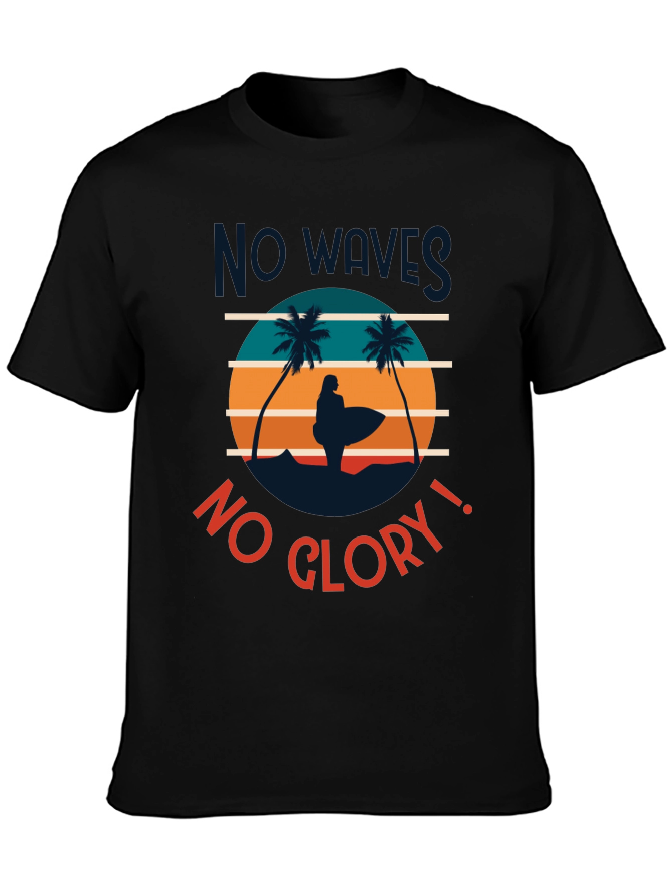 Retro Surf Tee - No Waves No Glory