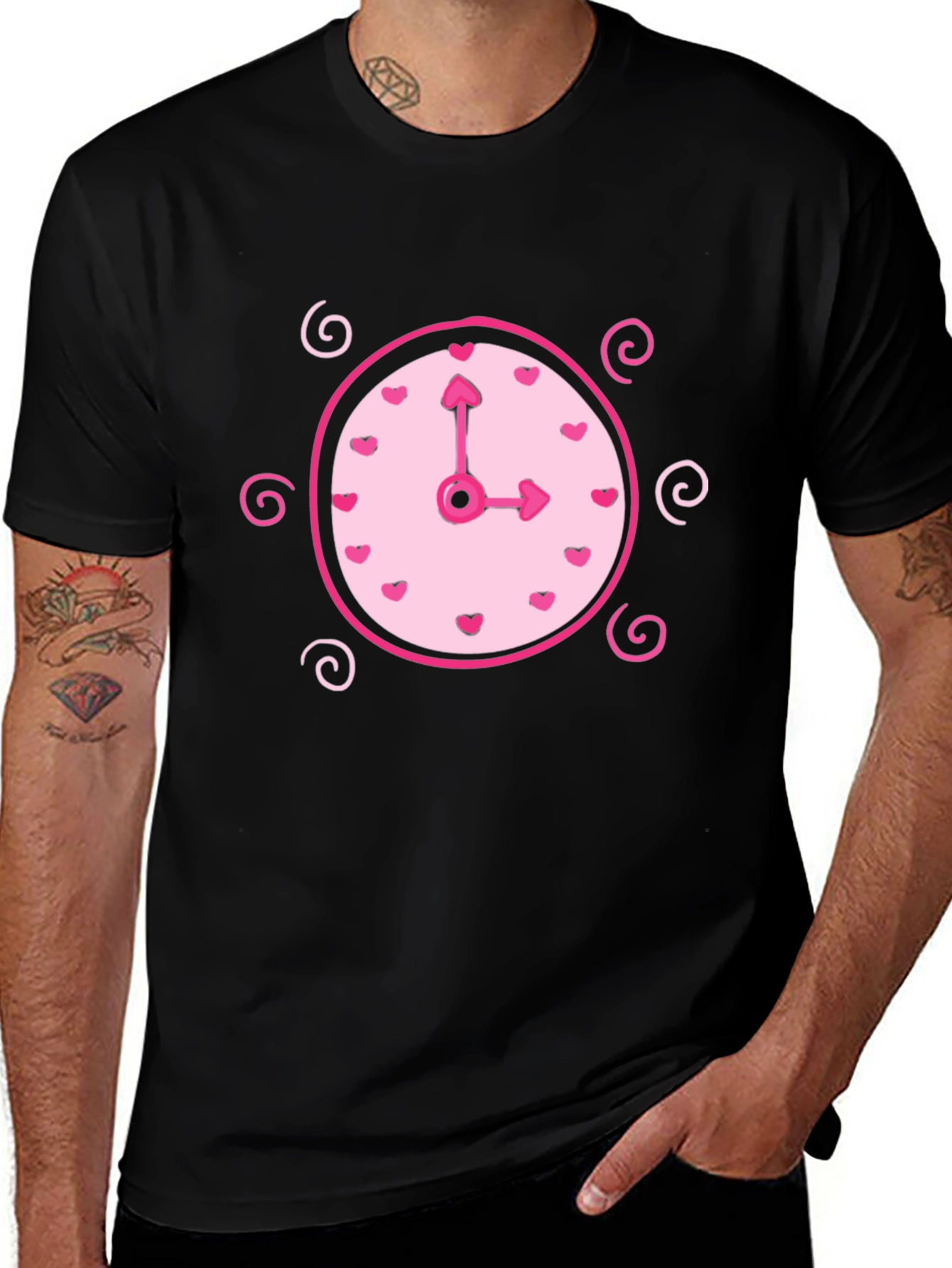 Whimsical Clock Heart T-Shirt