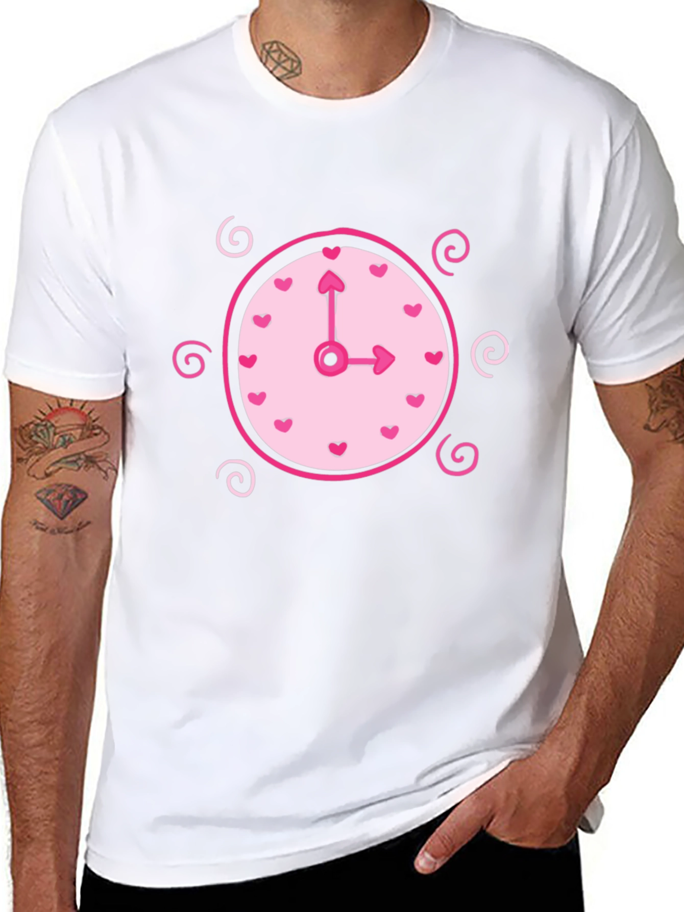 Whimsical Clock Heart T-Shirt