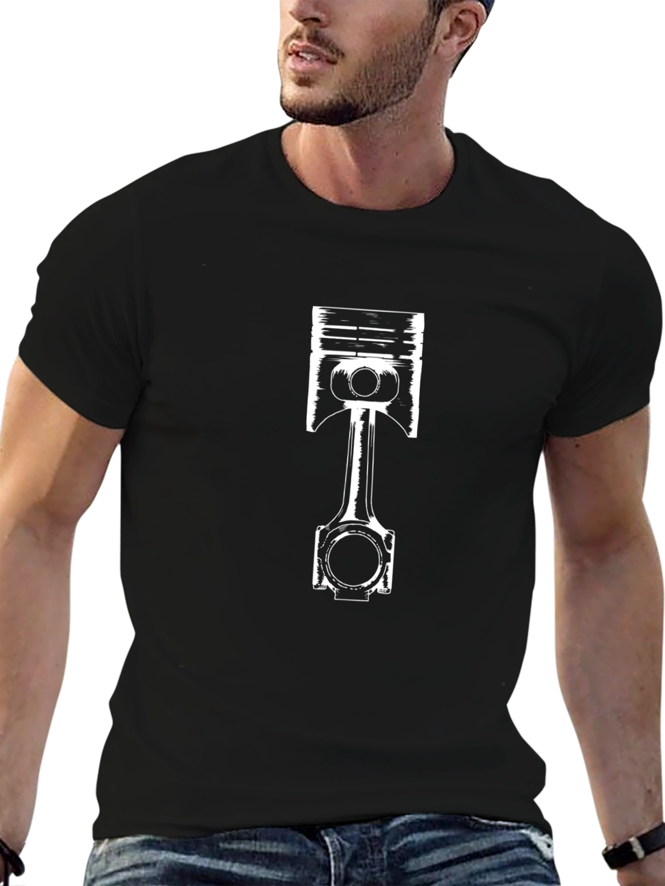 Piston Graphic Black T-Shirt