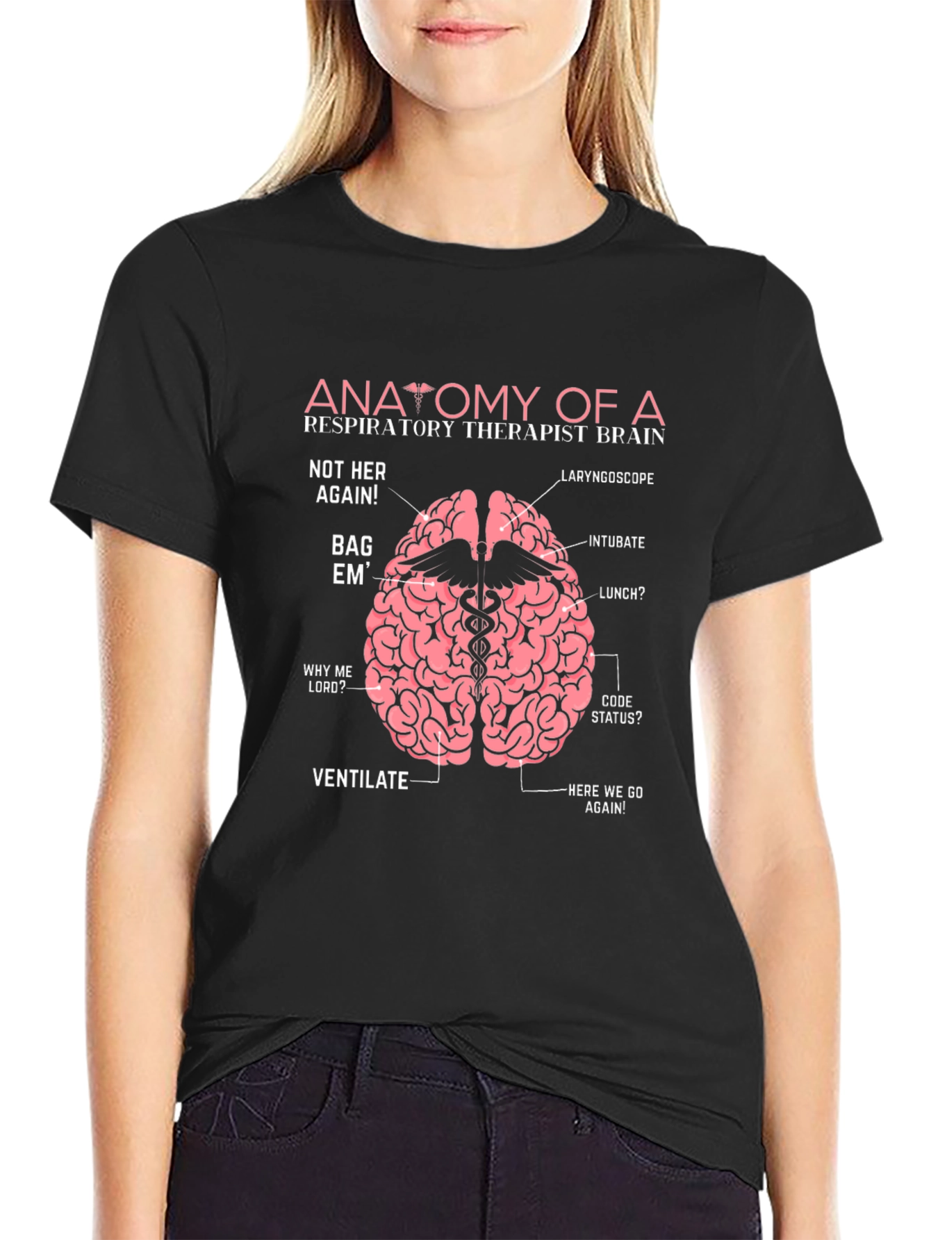 Respiratory Therapist Brain Anatomy T-Shirt