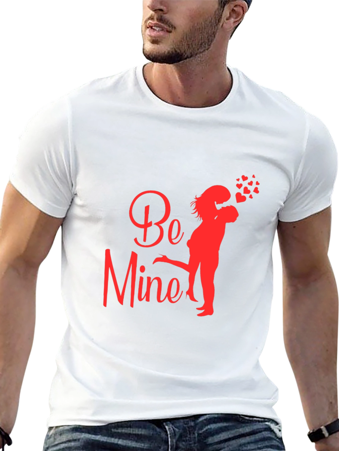 Be Mine Valentines Day Black T-Shirt