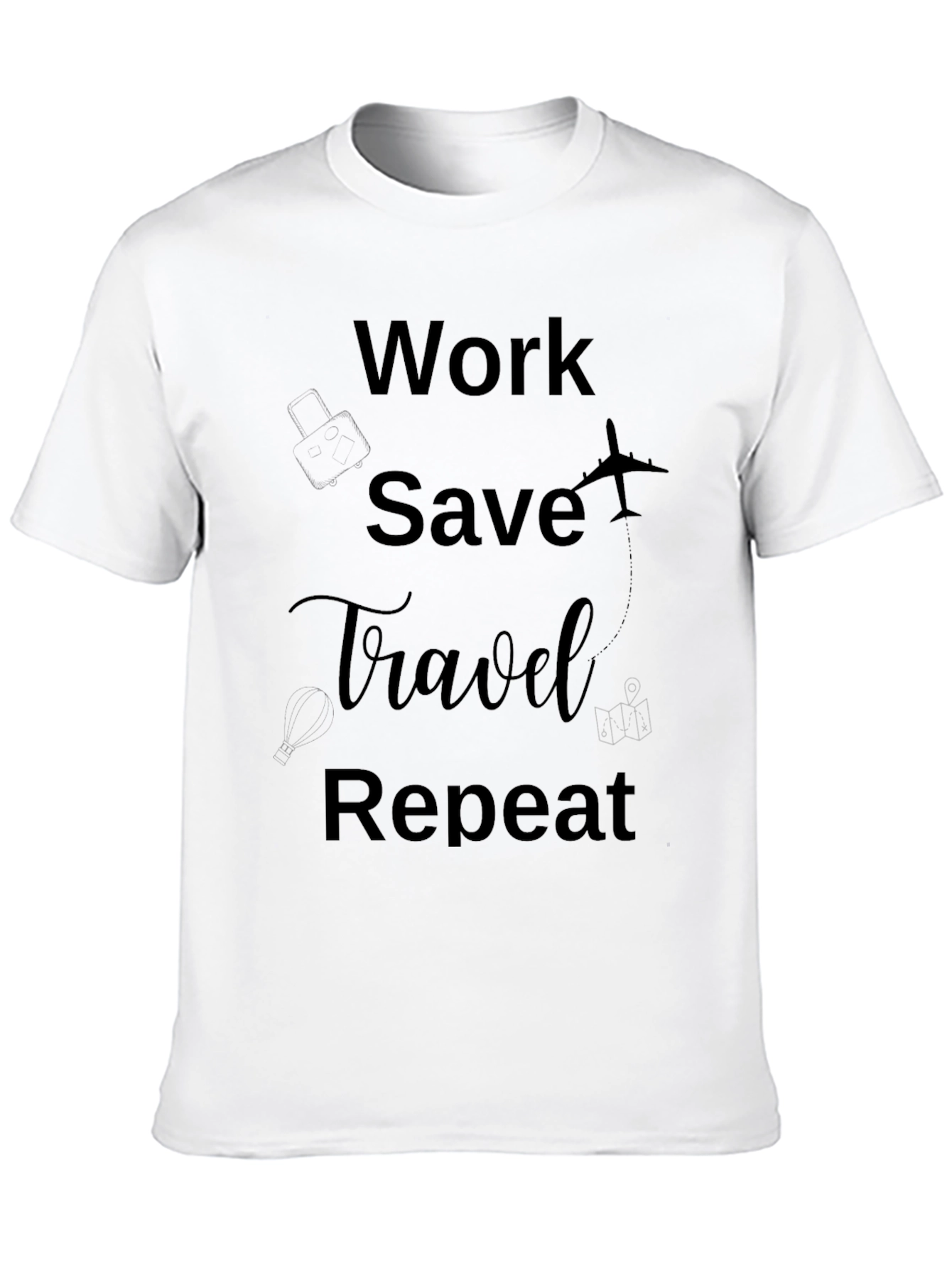 Work Save Travel Repeat Graphic Tee