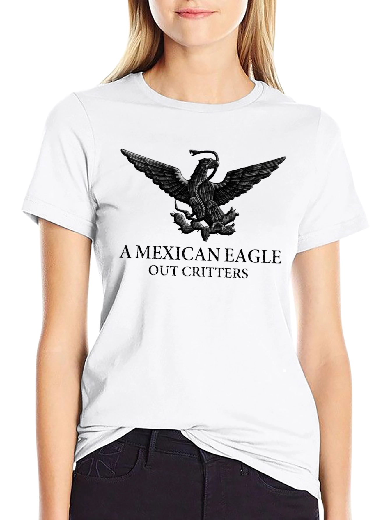 Mexican Eagle T-Shirt - Black Graphic Tee