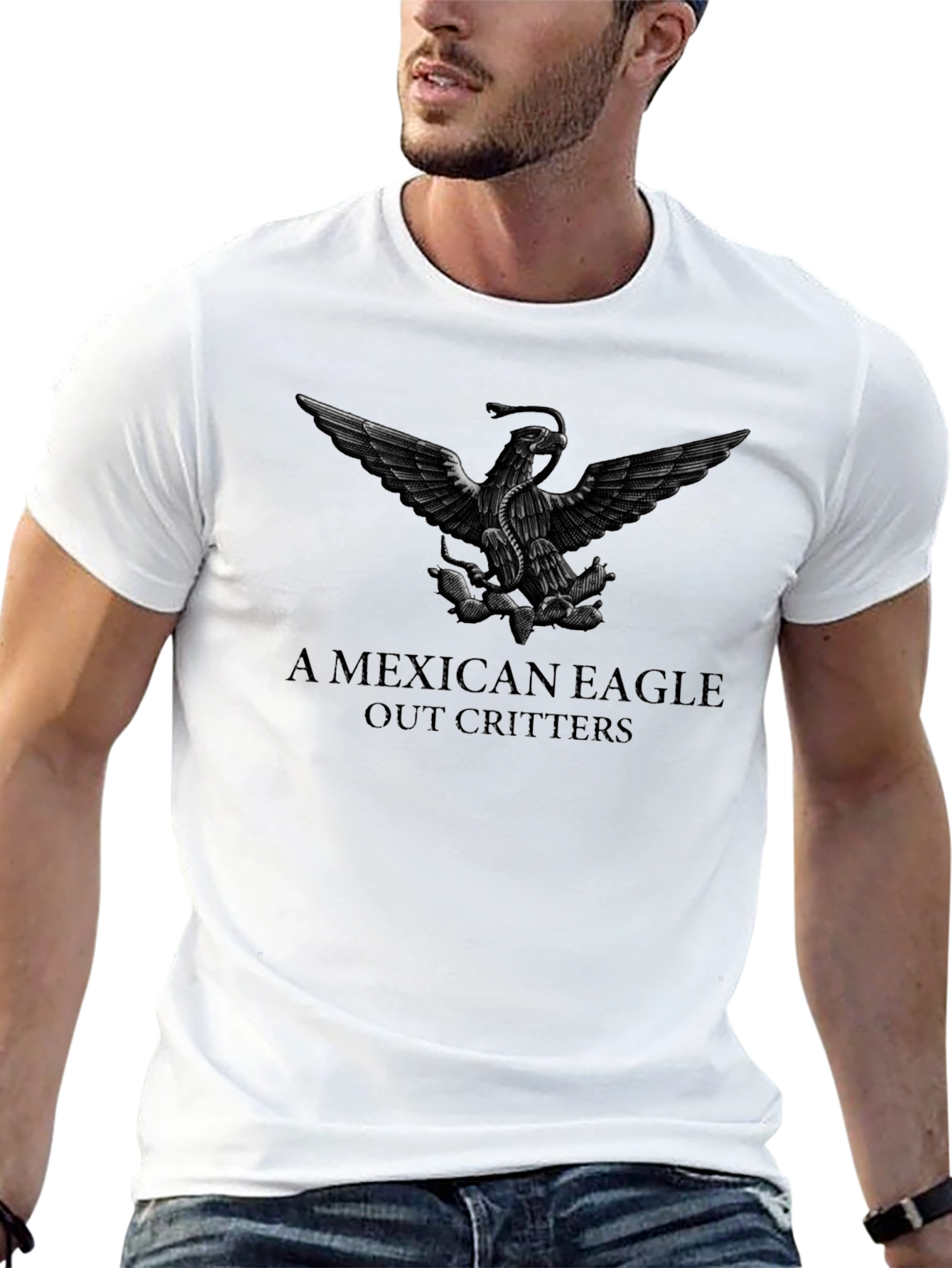 Mexican Eagle T-Shirt - Black Graphic Tee