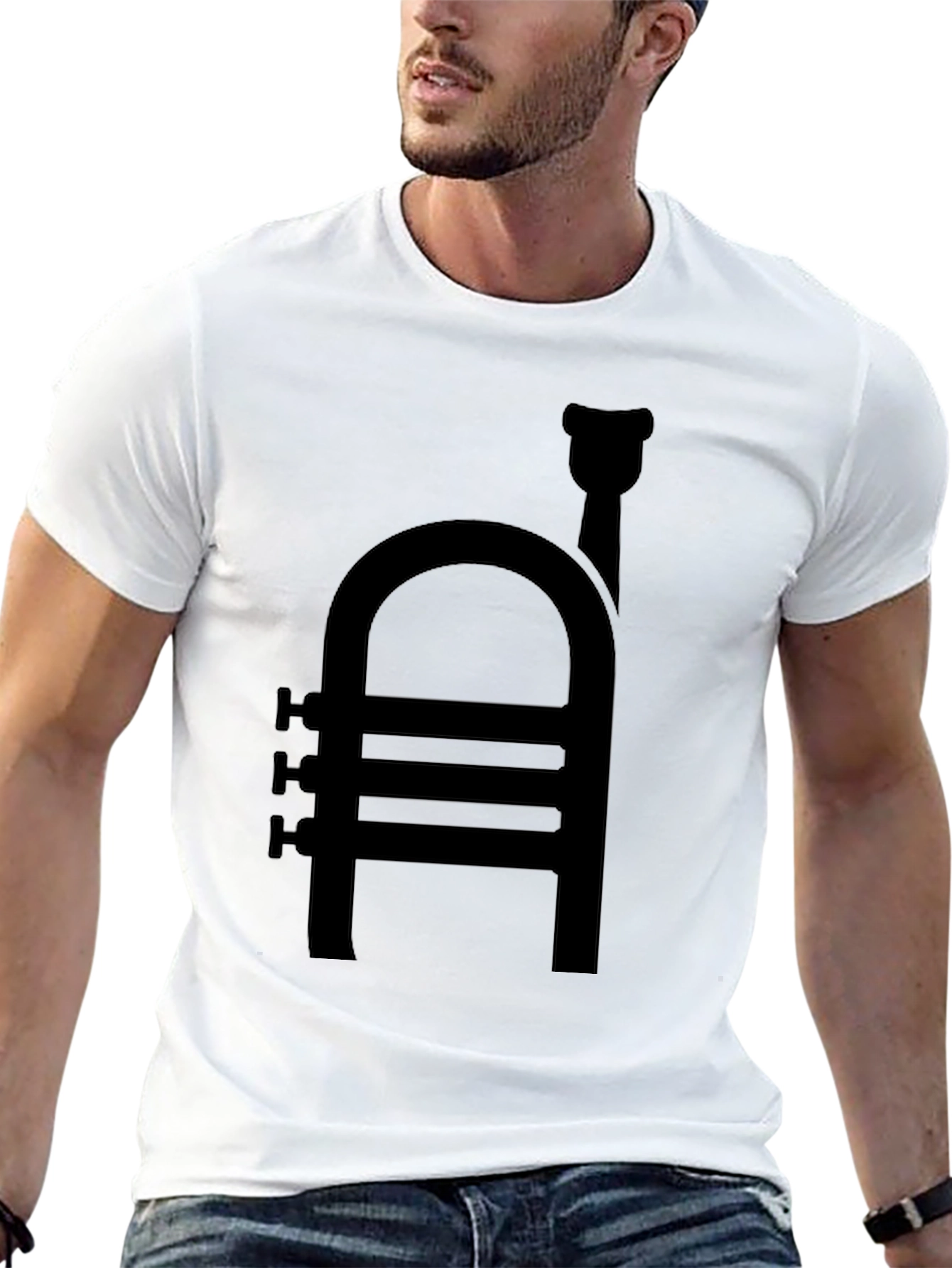 Trumpet Graphic T-Shirt - Music Lover Tee