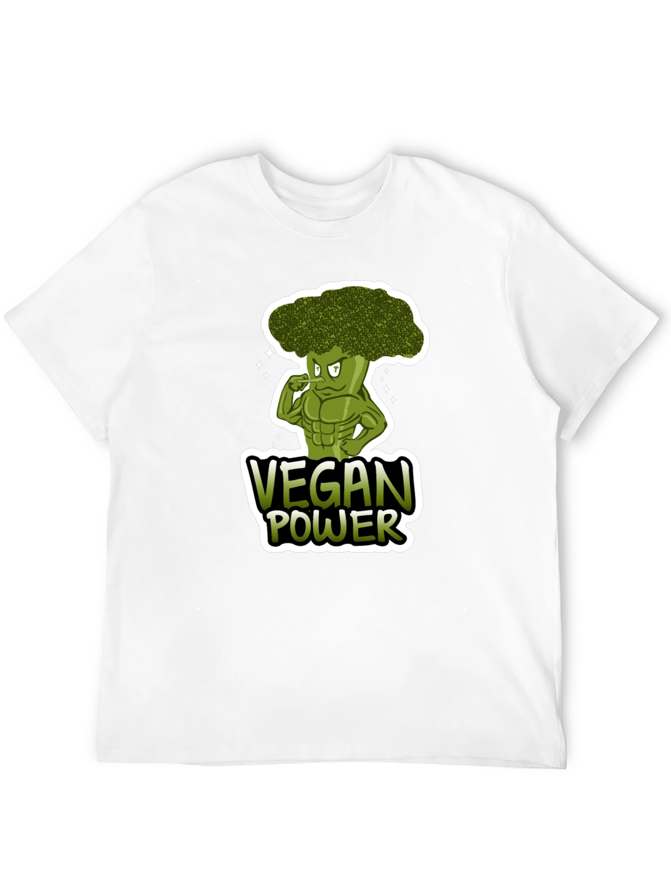 Vegan Power T-Shirt - Broccoli Muscle Design