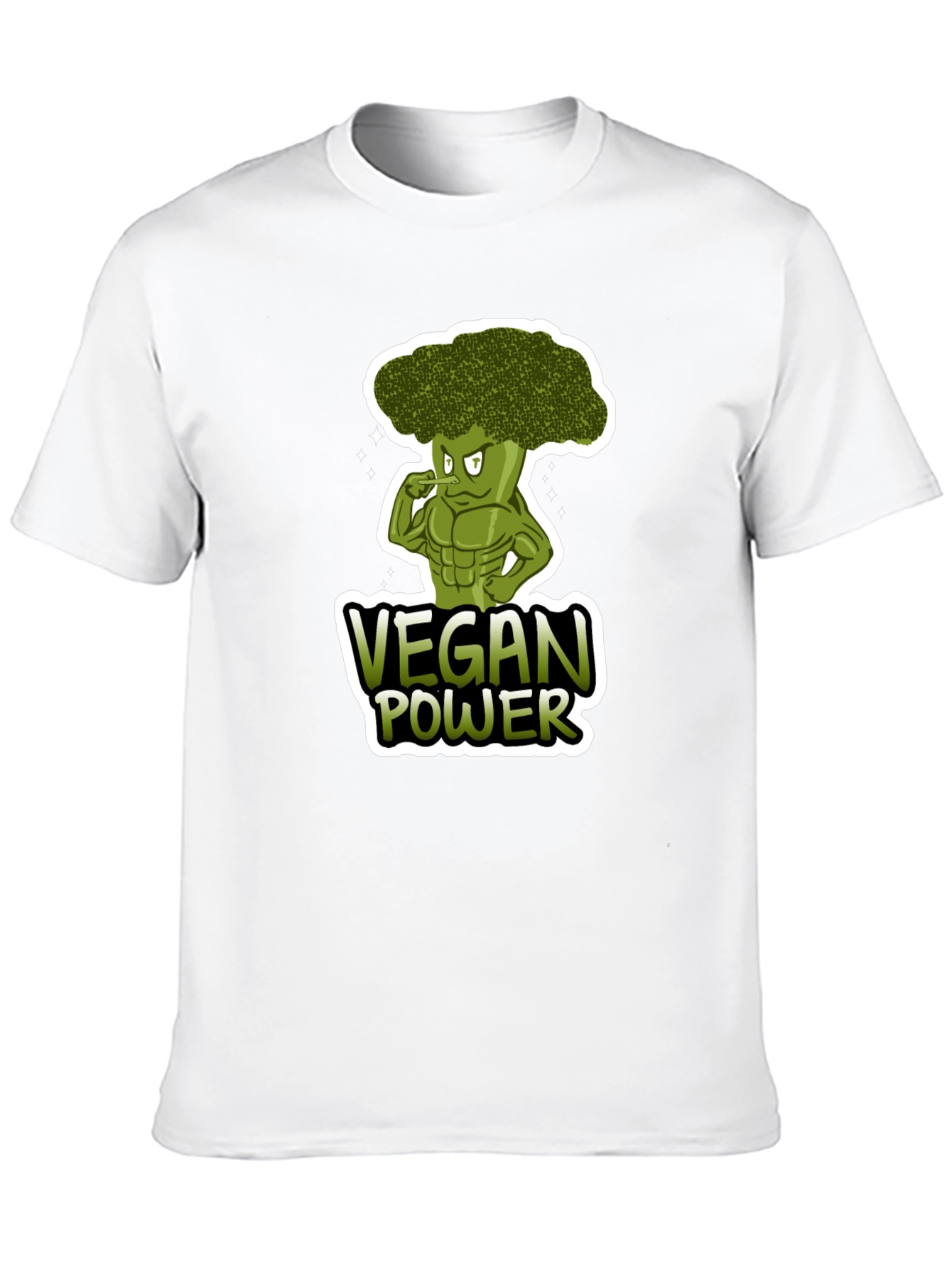 Vegan Power T-Shirt - Broccoli Muscle Design