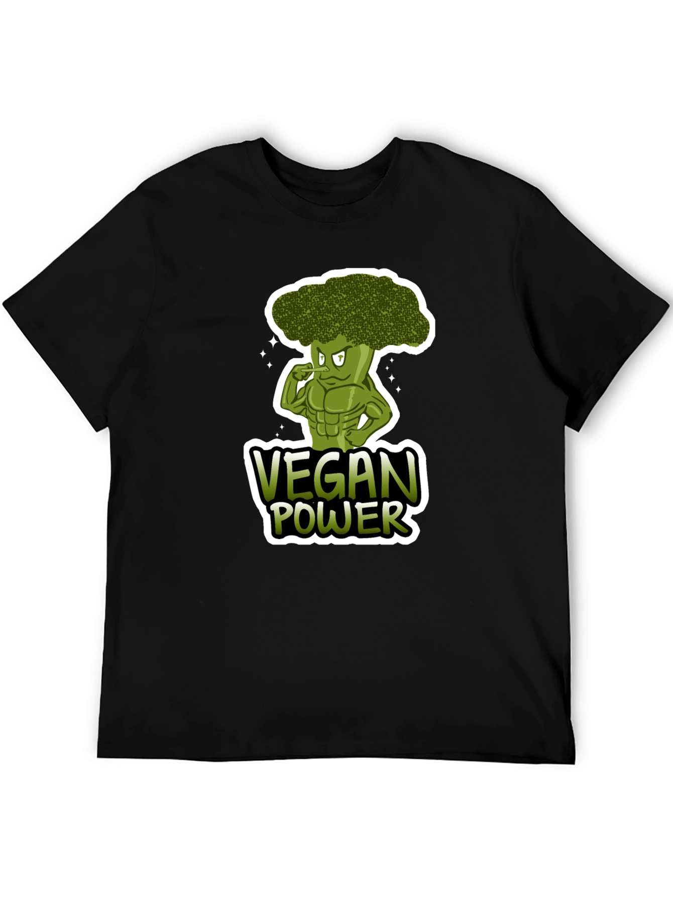 Vegan Power T-Shirt - Broccoli Muscle Design