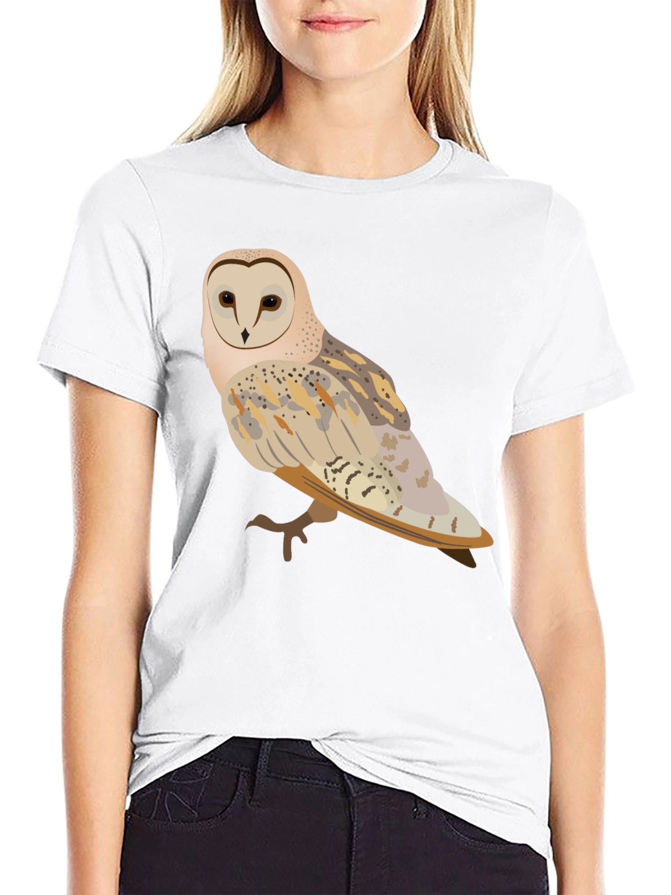 Barn Owl Graphic Tee - Mens Black T-Shirt