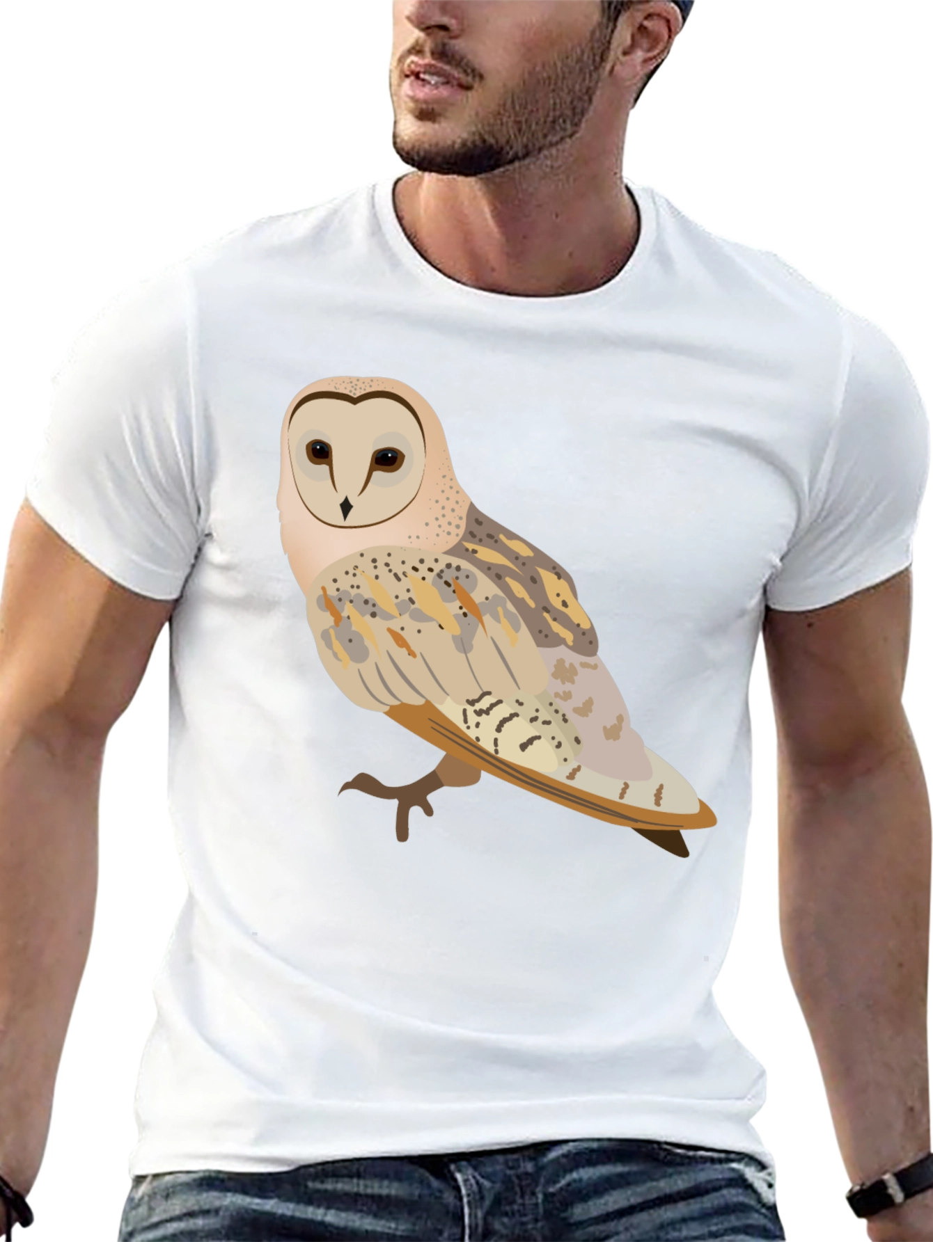 Barn Owl Graphic Tee - Mens Black T-Shirt