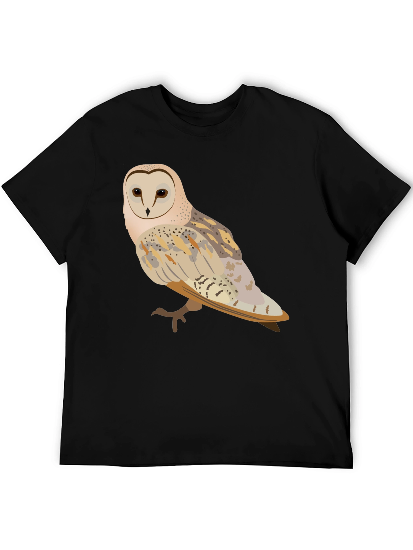 Barn Owl Graphic Tee - Mens Black T-Shirt