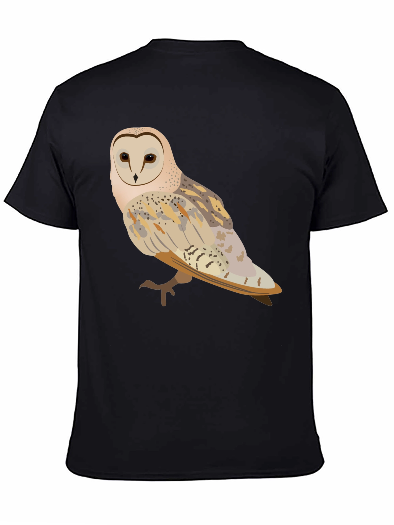 Barn Owl Graphic Tee - Mens Black T-Shirt