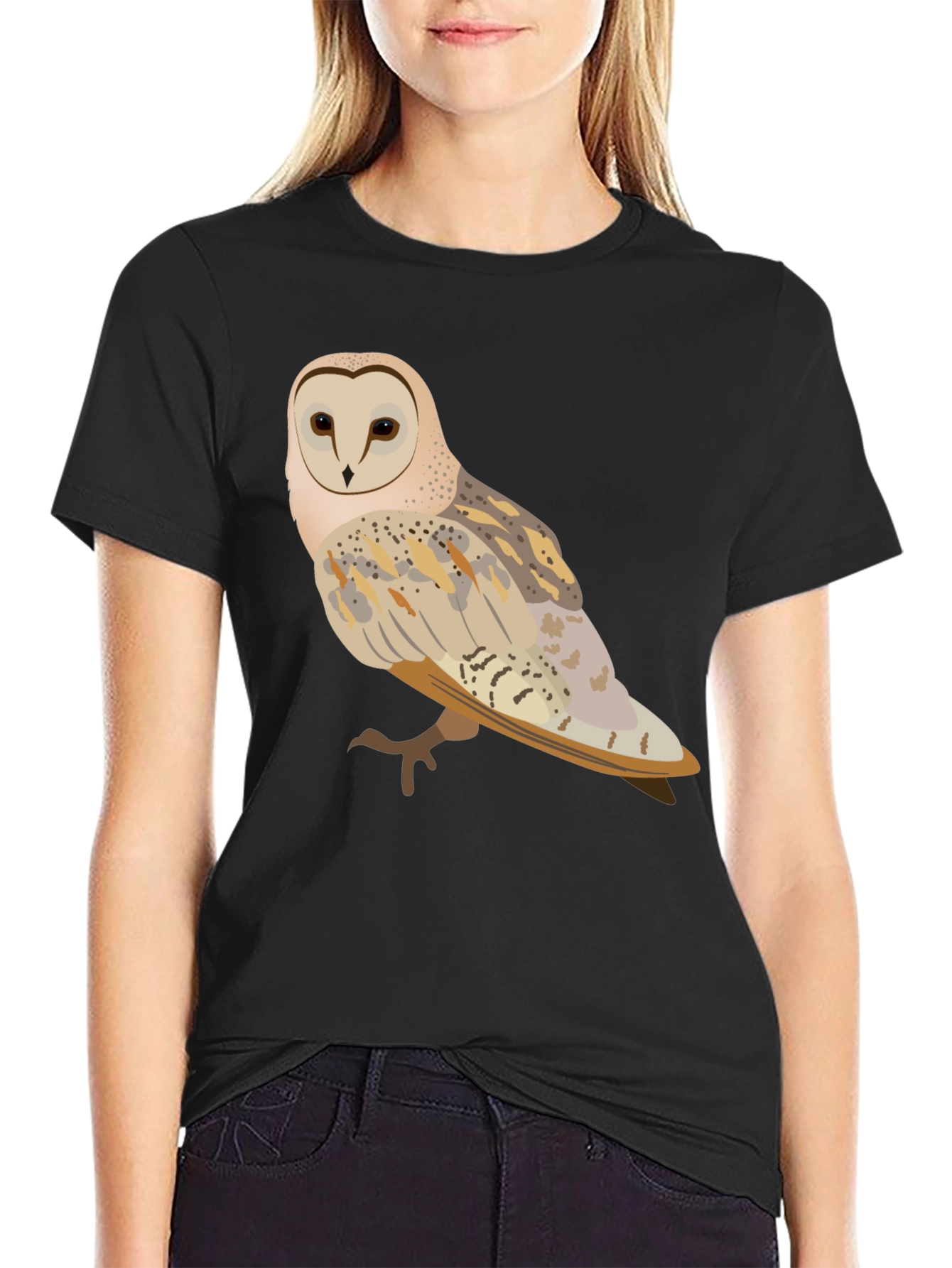 Barn Owl Graphic Tee - Mens Black T-Shirt