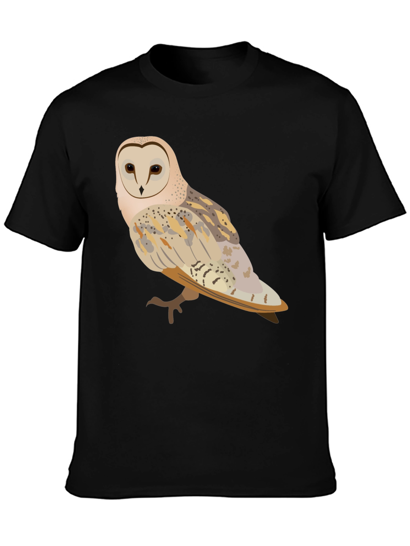 Barn Owl Graphic Tee - Mens Black T-Shirt