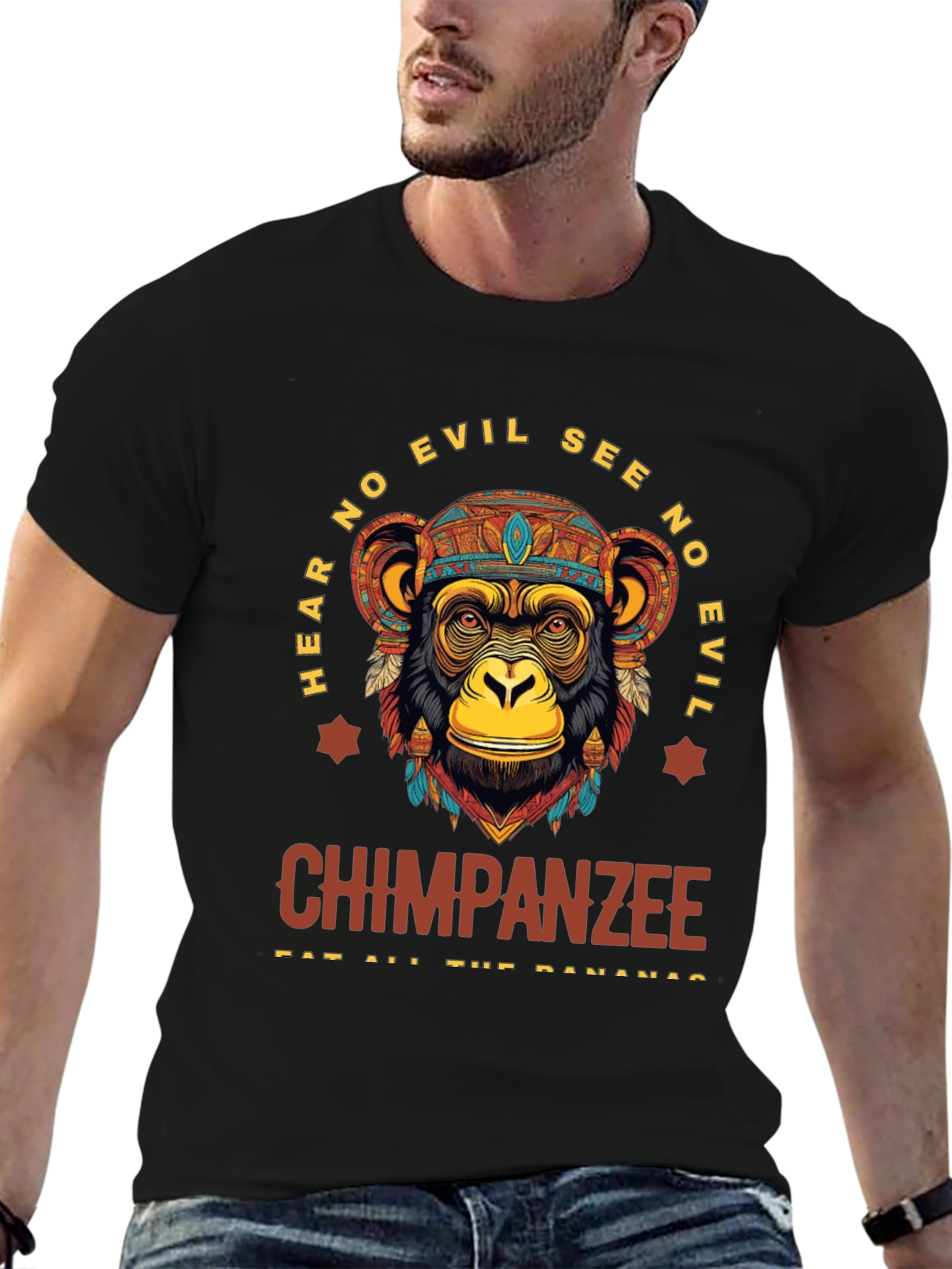 Chimpanzee Hear No Evil T-Shirt