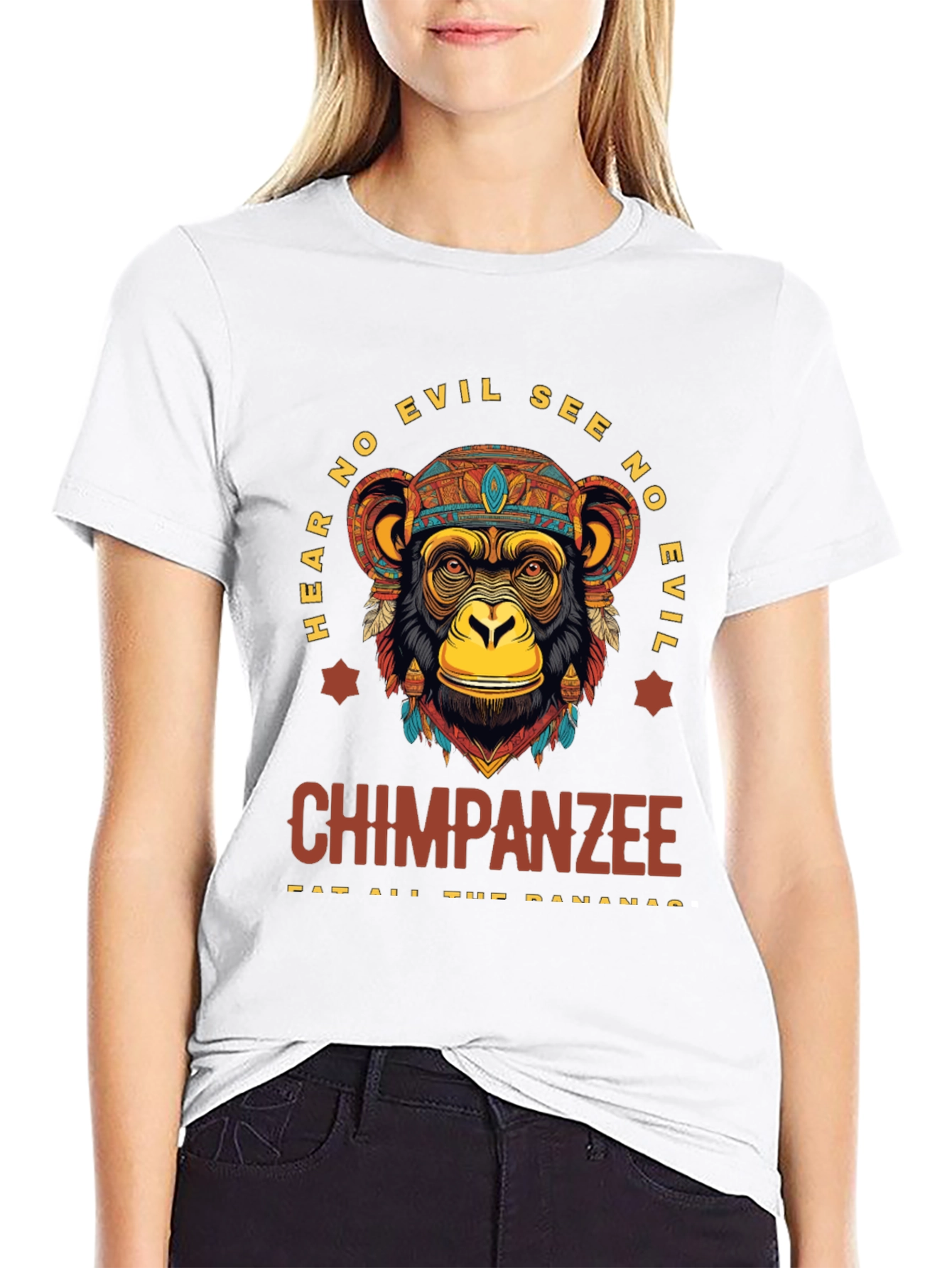 Chimpanzee Hear No Evil T-Shirt