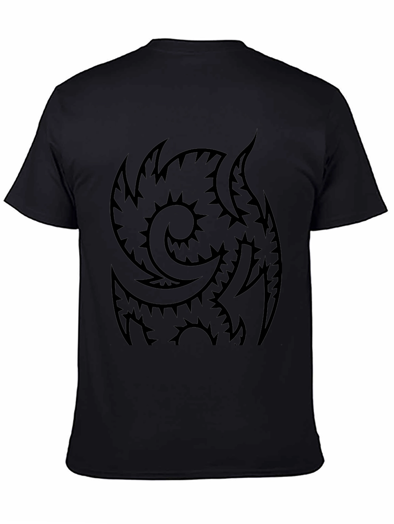 Tribal Tattoo Graphic Black T-Shirt