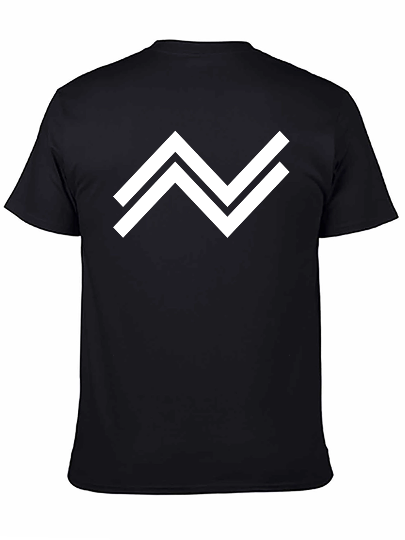 Modern Geometric Graphic Tee - Black Casual Shirt