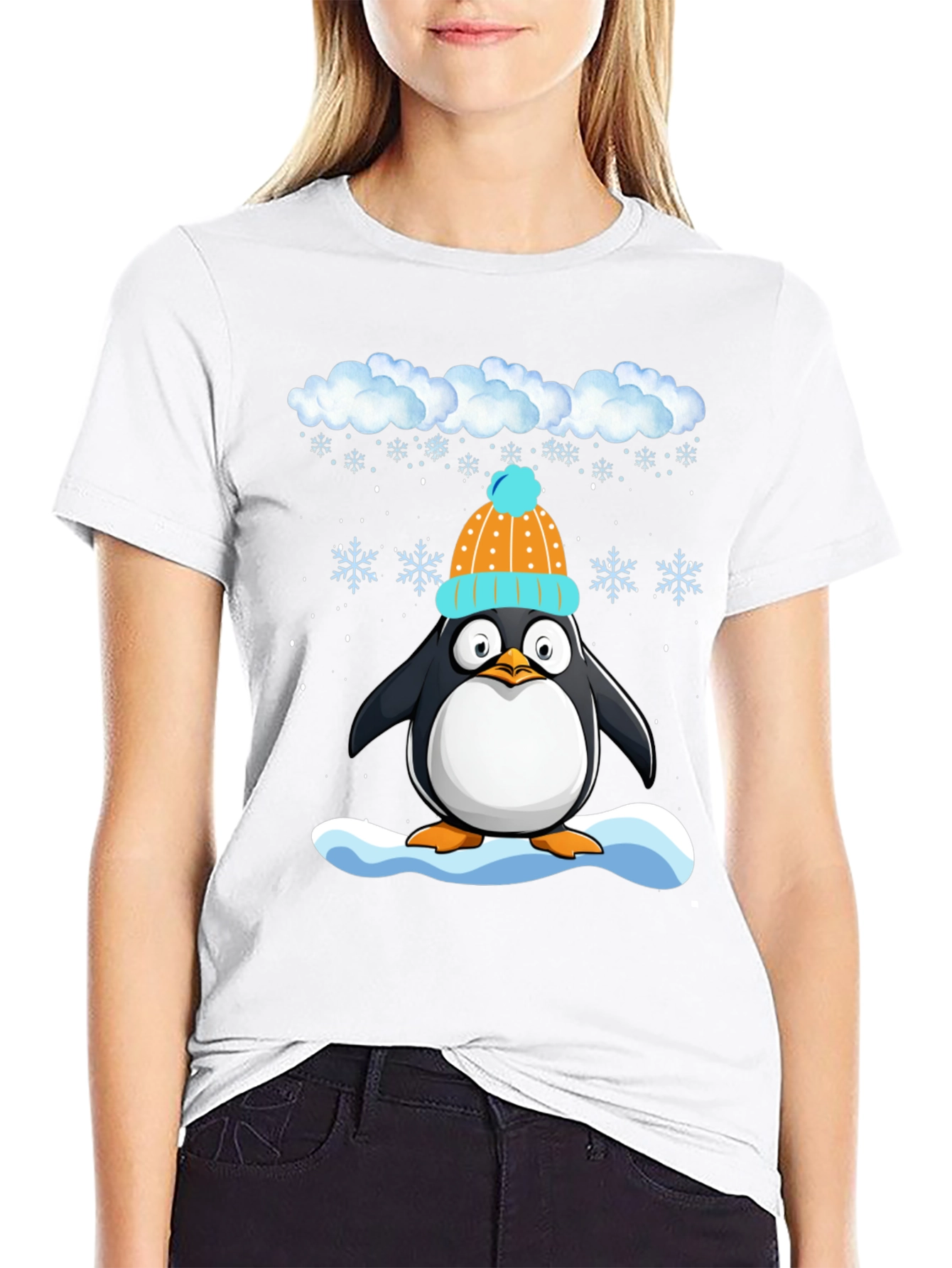 Winter Penguin T-Shirt - Cute Holiday Apparel