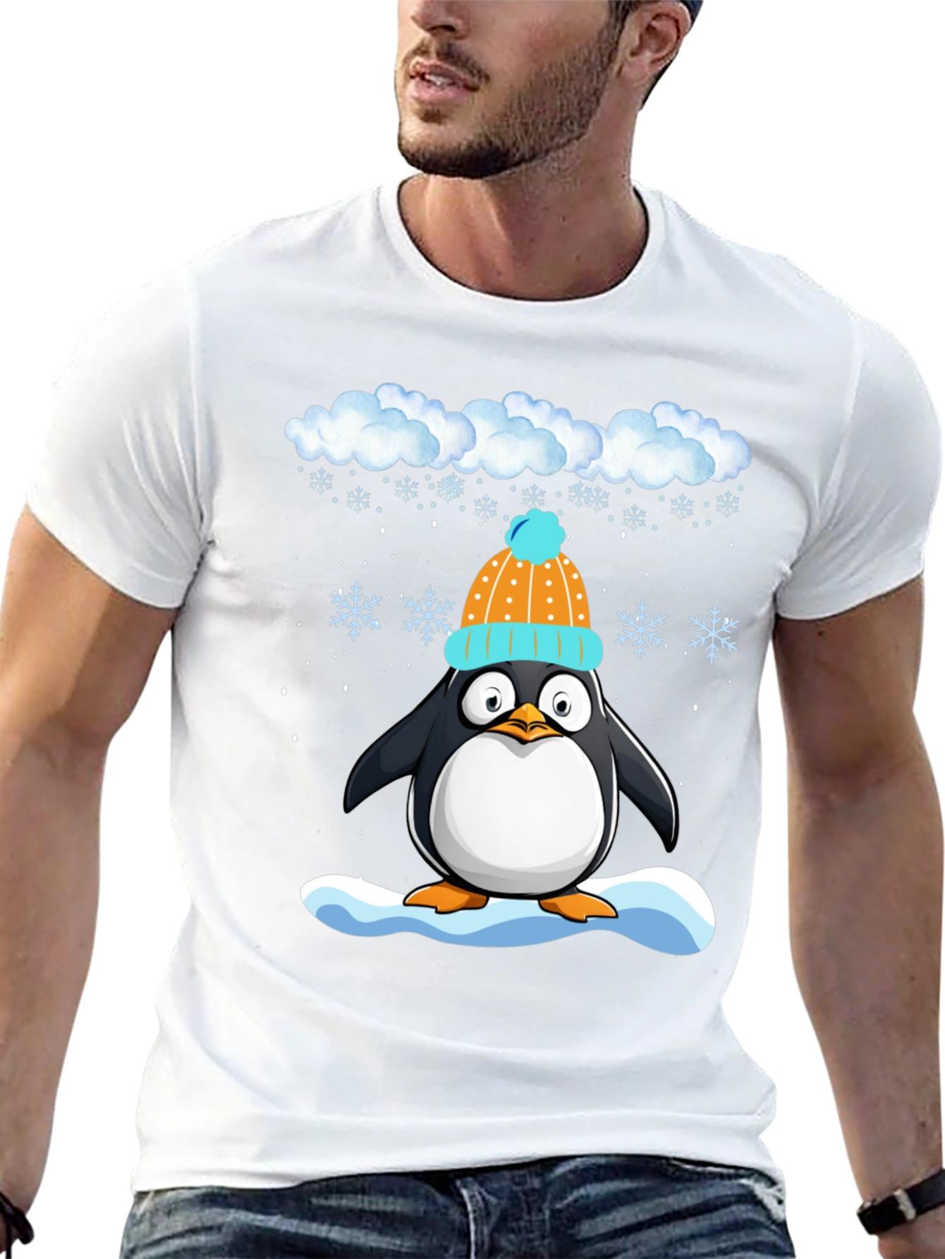 Winter Penguin T-Shirt - Cute Holiday Apparel