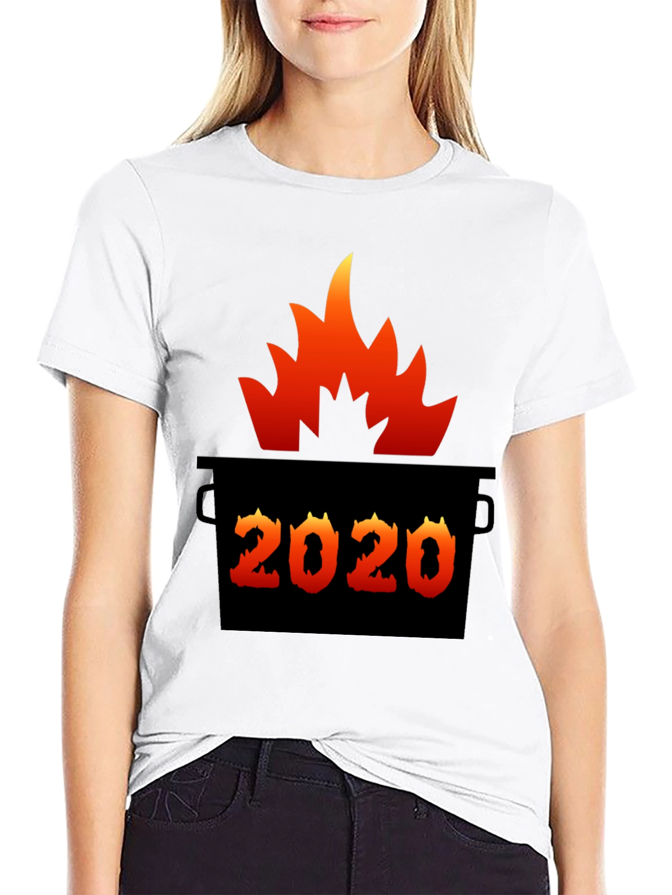 2020 Dumpster Fire T-Shirt Unisex Black Tee