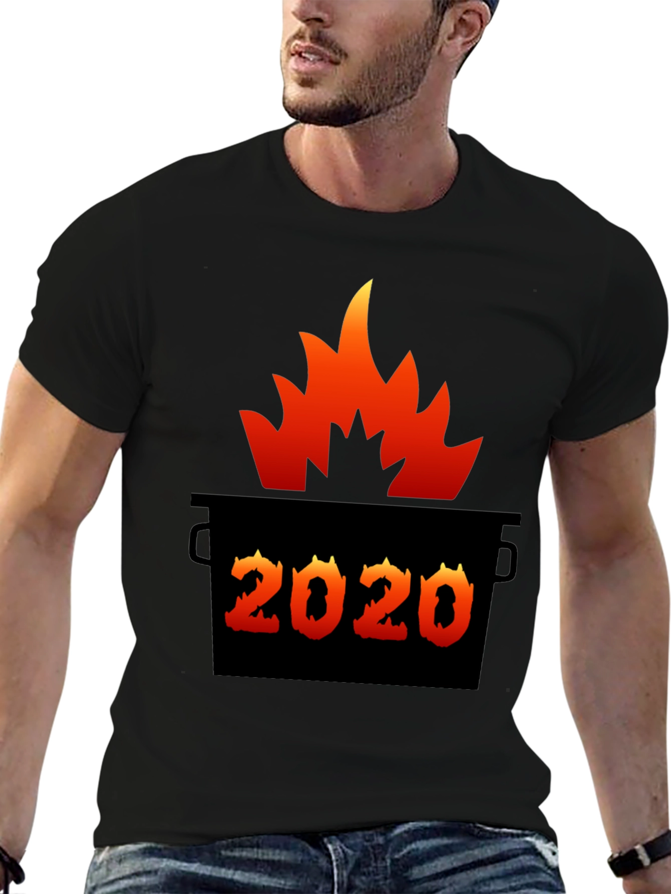 2020 Dumpster Fire T-Shirt Unisex Black Tee