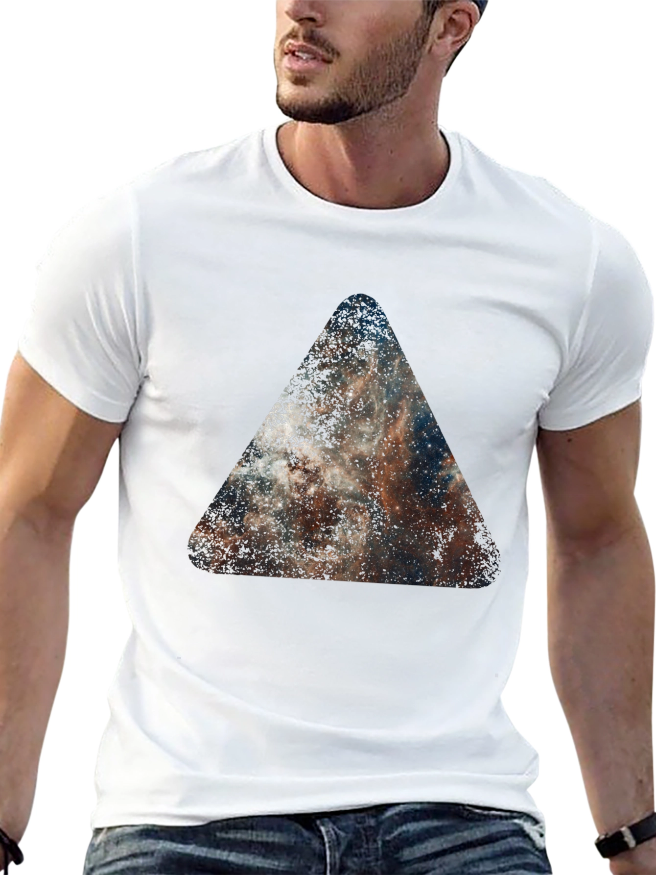Nebula Triangle Black T-Shirt