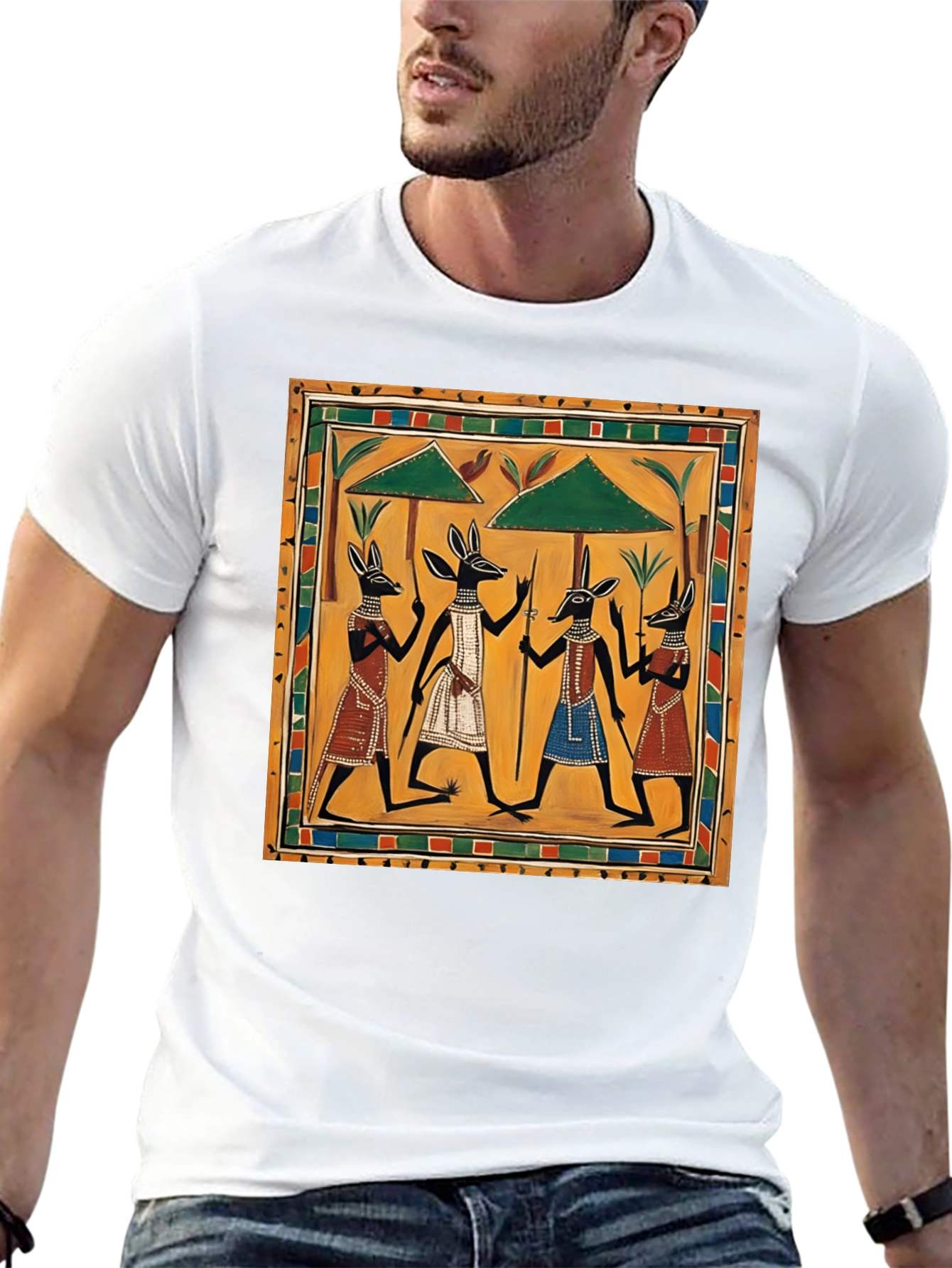 Egyptian Anubis Art Graphic Tee