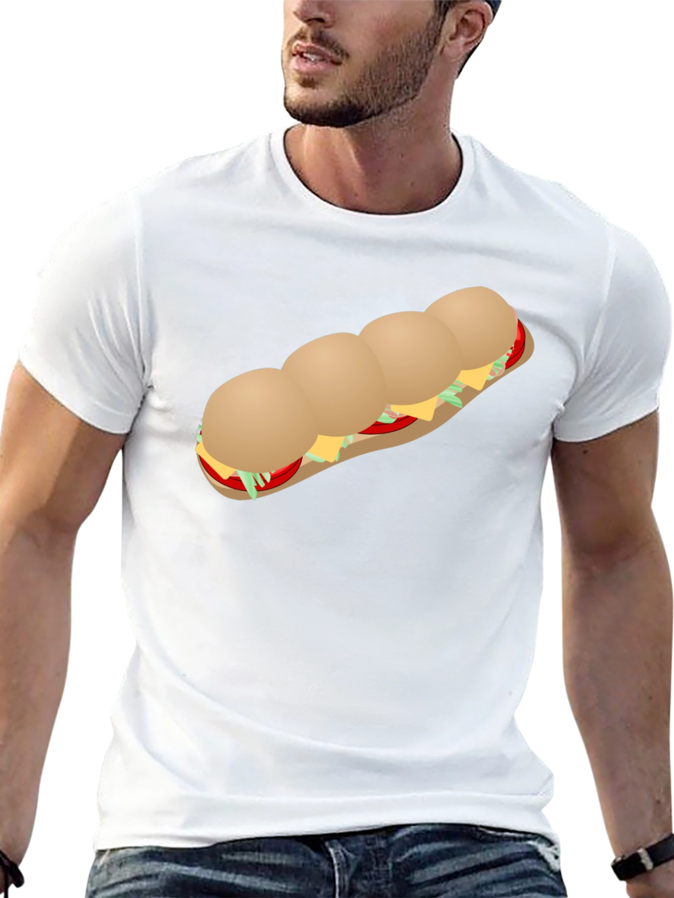 Sandwich Graphic Tee - Casual Black T-Shirt
